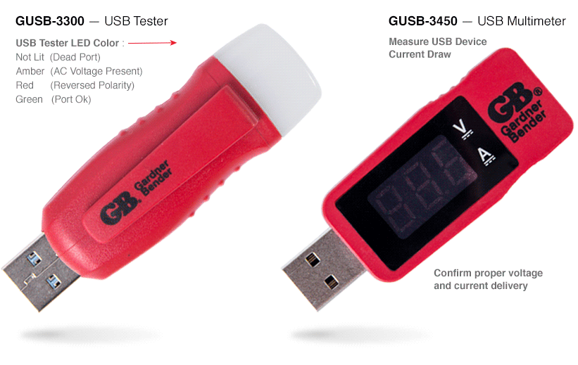 Probador y medidor USB