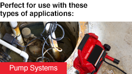 Parfait pour une utilisation avec ces typres d'applications: Systèmes de pompes
