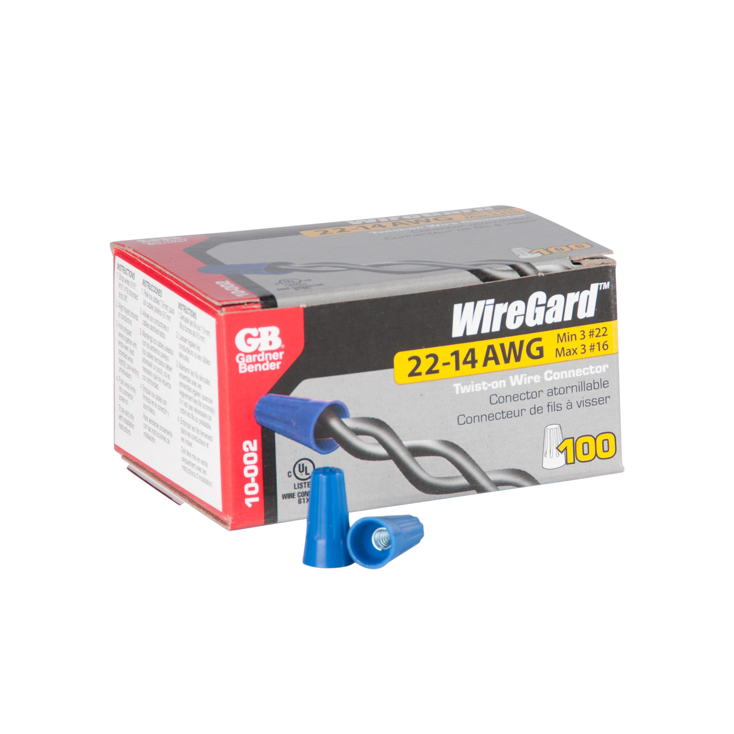 Wiregard Wire Connector, Blue, 100 Per Box