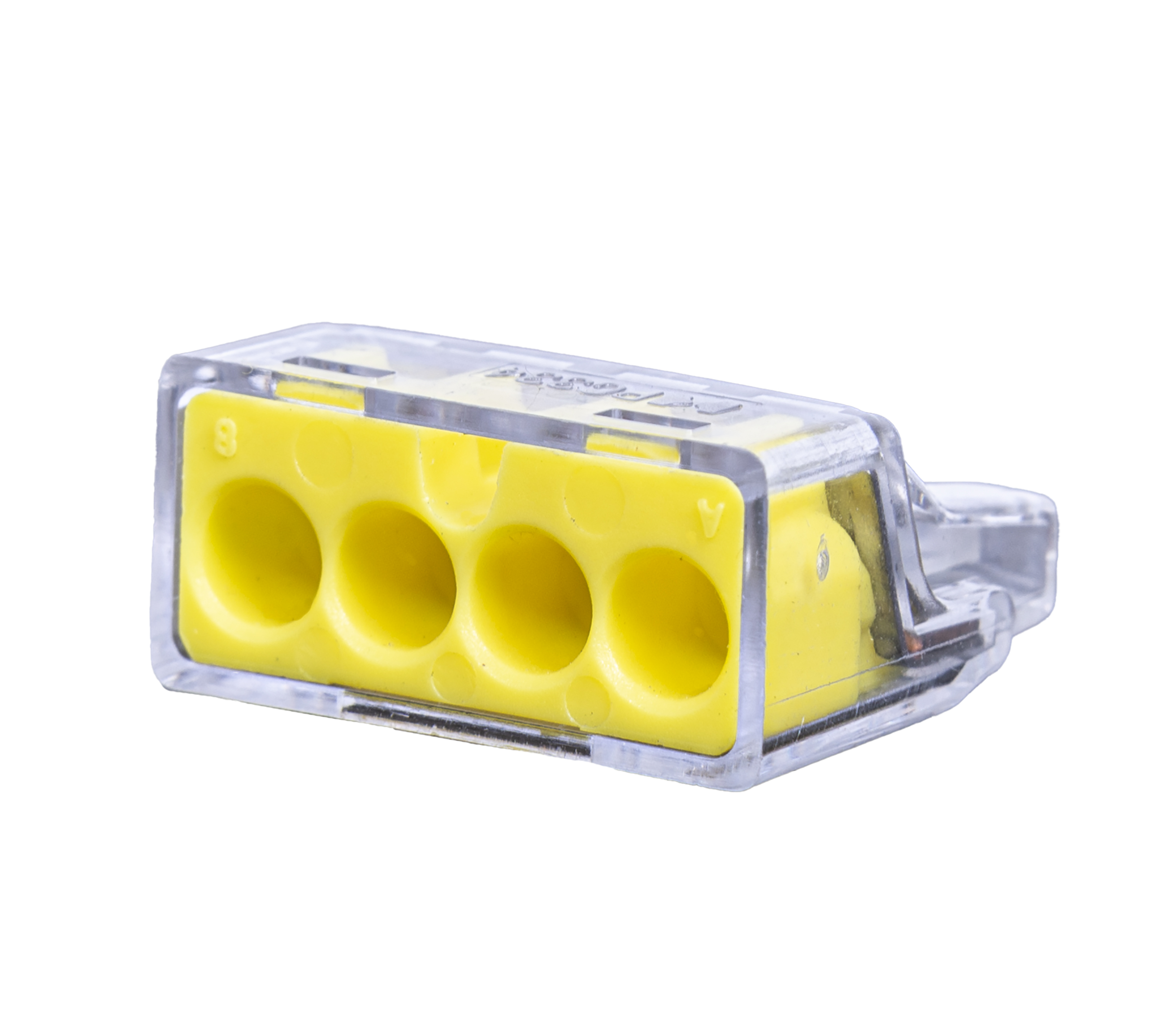 100 Yellow 4Port PushGard Pushin Wire Connector