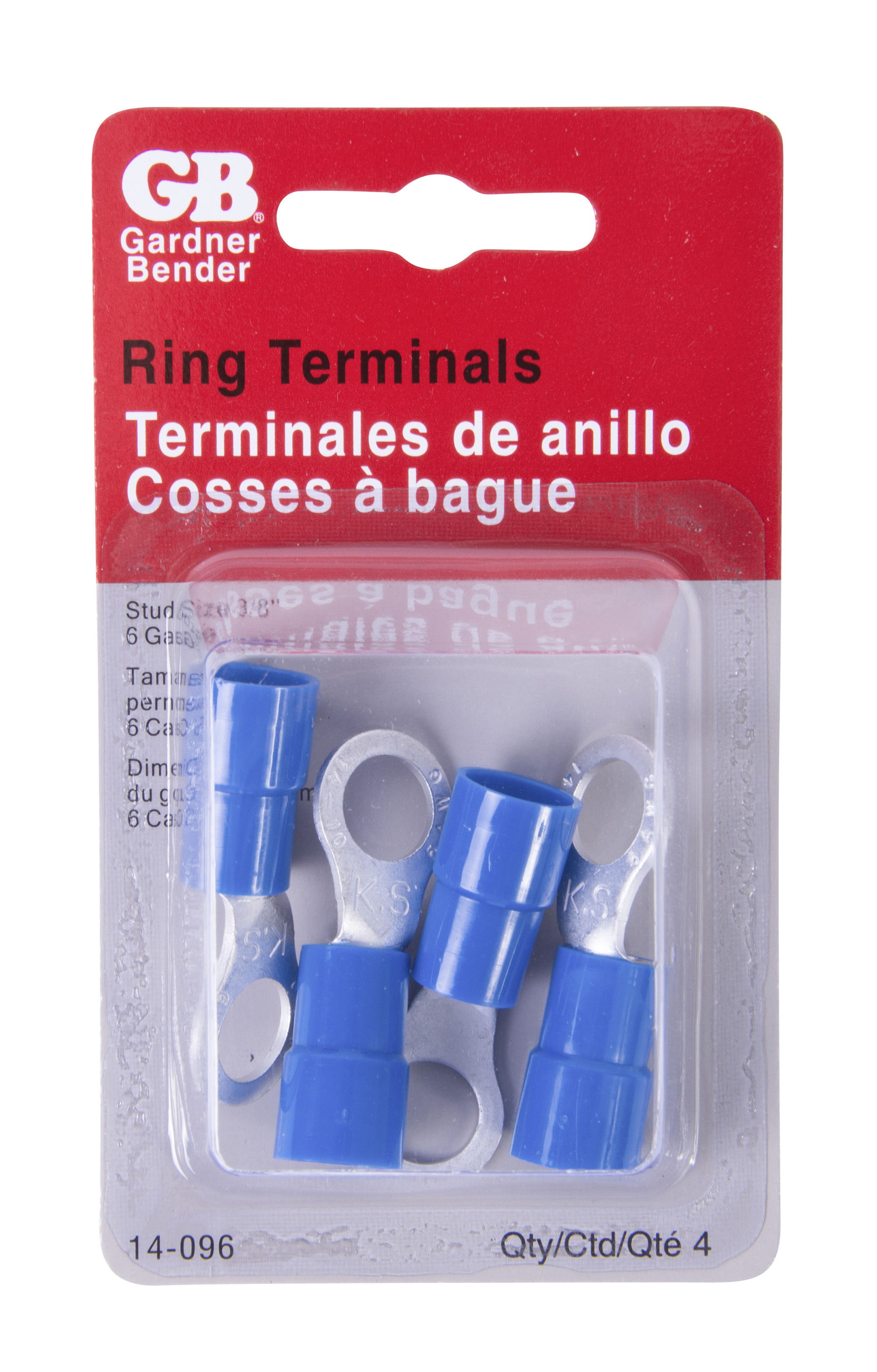 7-Pack Gardner Bender 21-109 Ring Terminal Insulated 