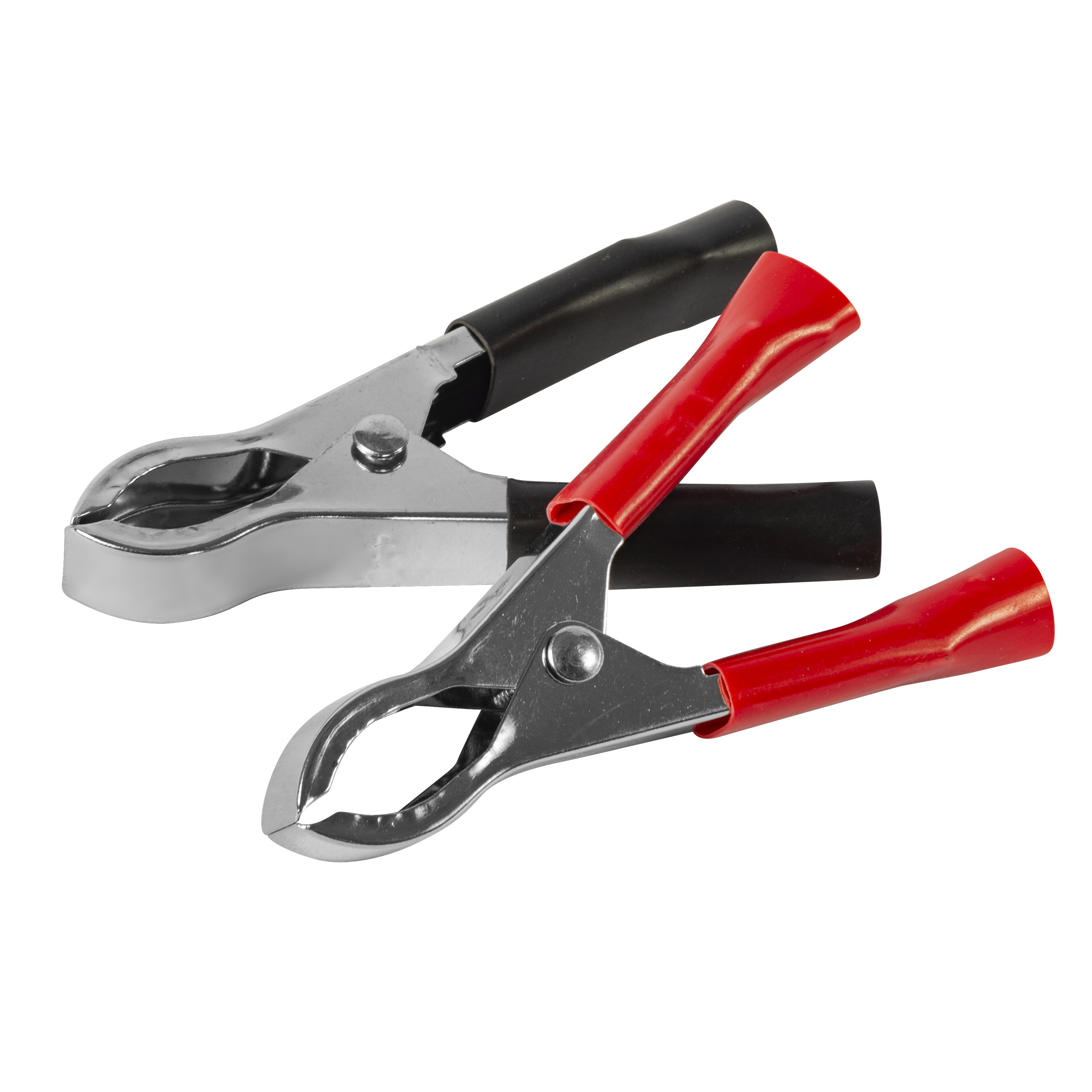 30A Copper Clad Insulated Battery Clip/Clamp, 1 w/Red Handles and