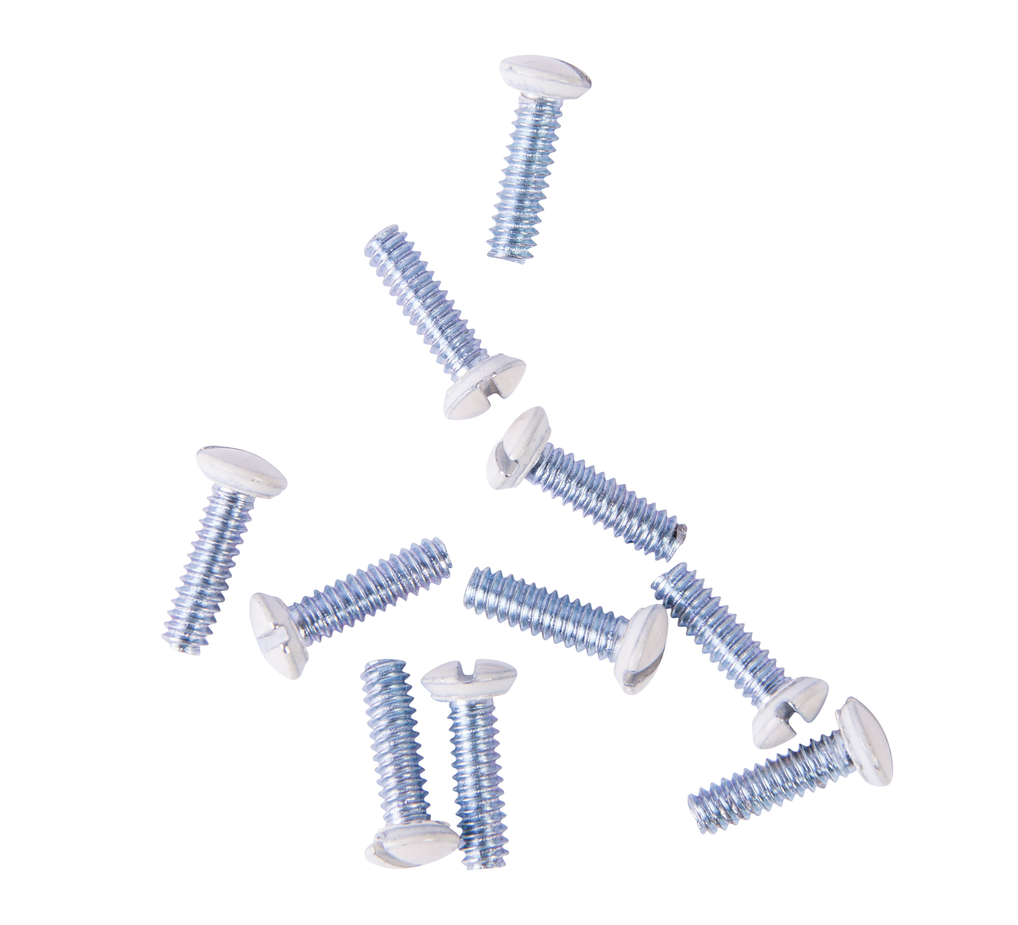 Electricians Wall Plate Screw Kit, Flat Head, Ivory, 10/Pkg
