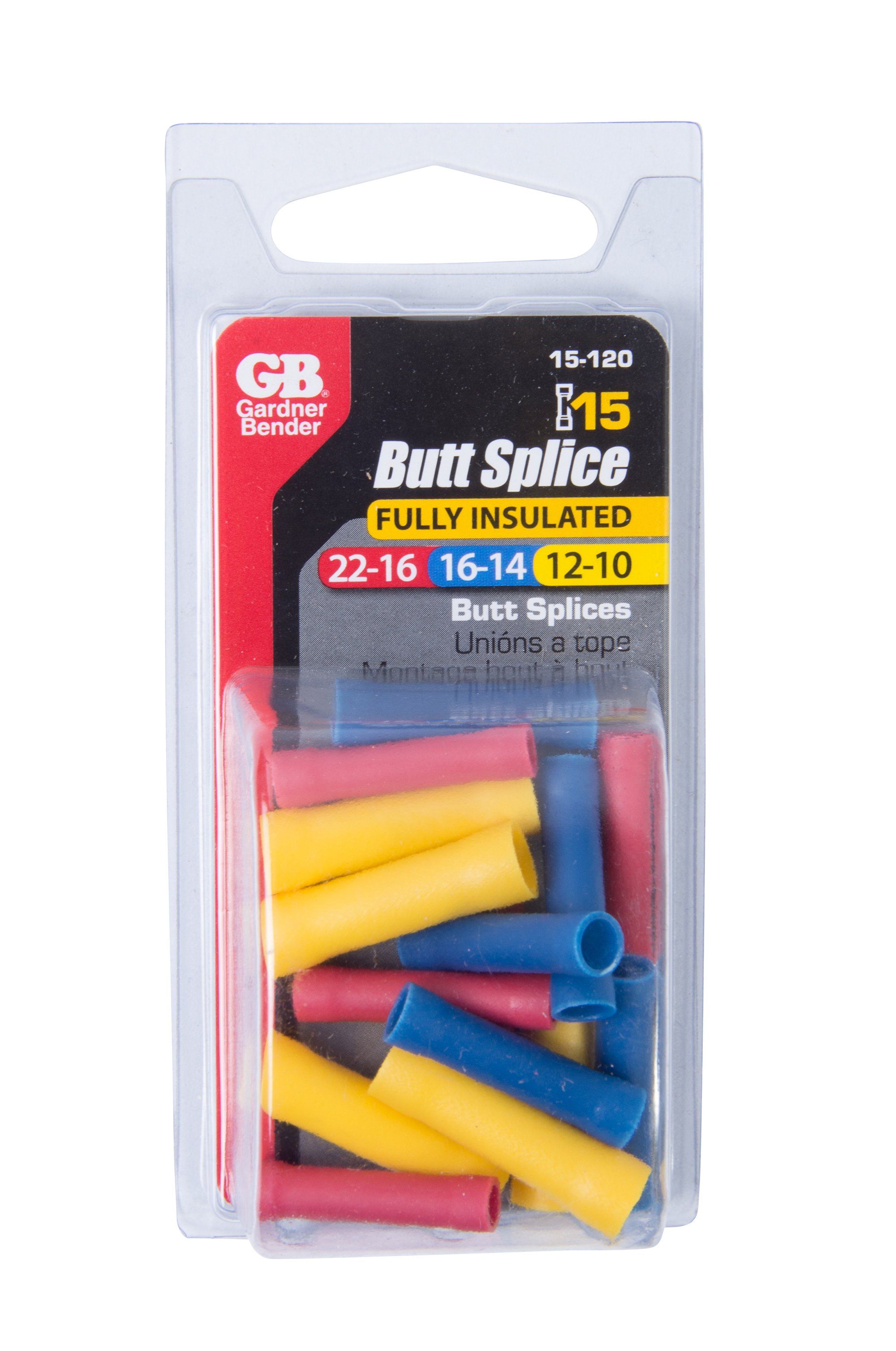Fully Insulated Butt Splice Assortment, 22-10 AWG (5 mm²)