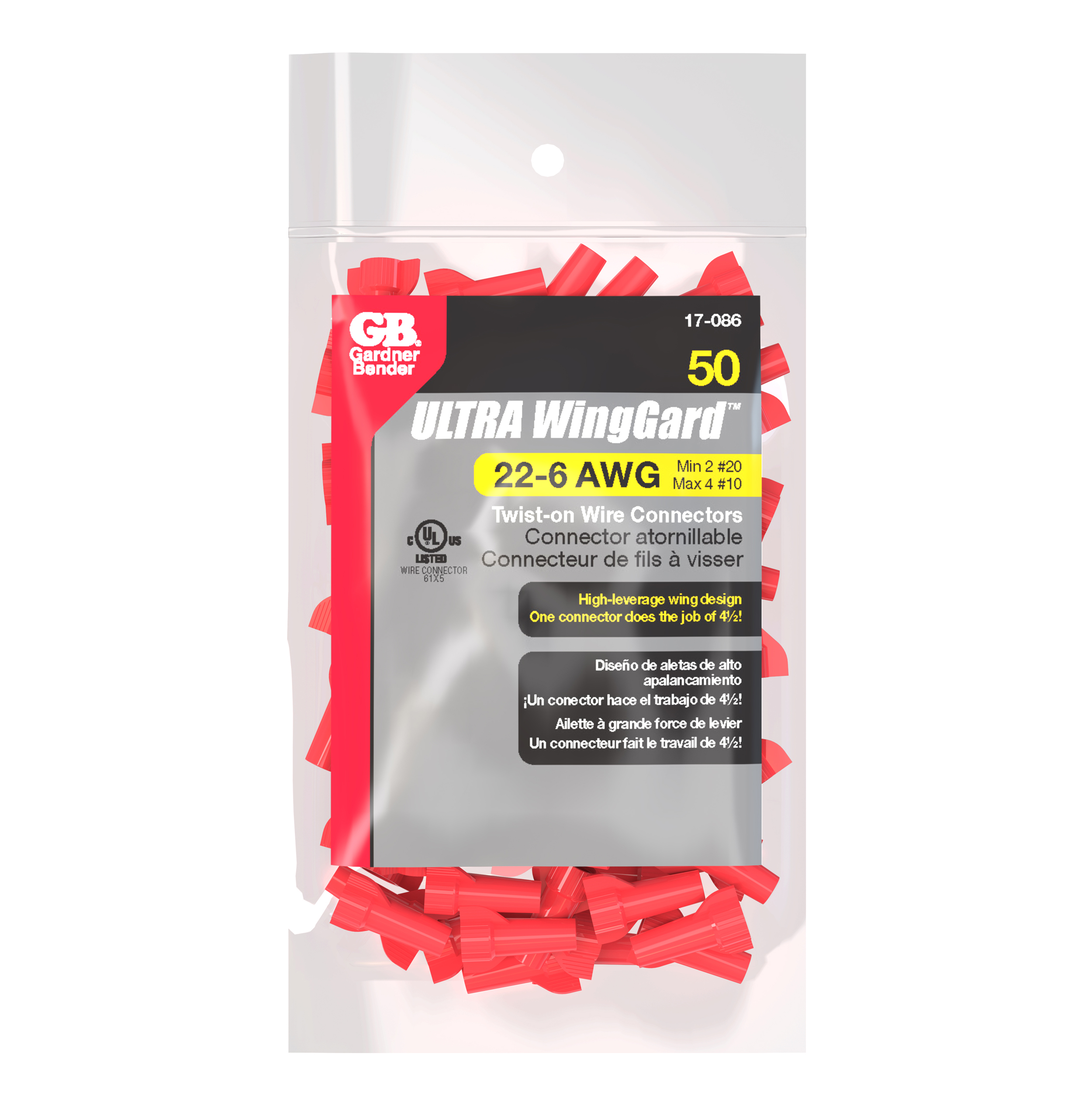WingGard ULTRA, High-Leverage, Easy-on, Wing-type, Twist-on Wire