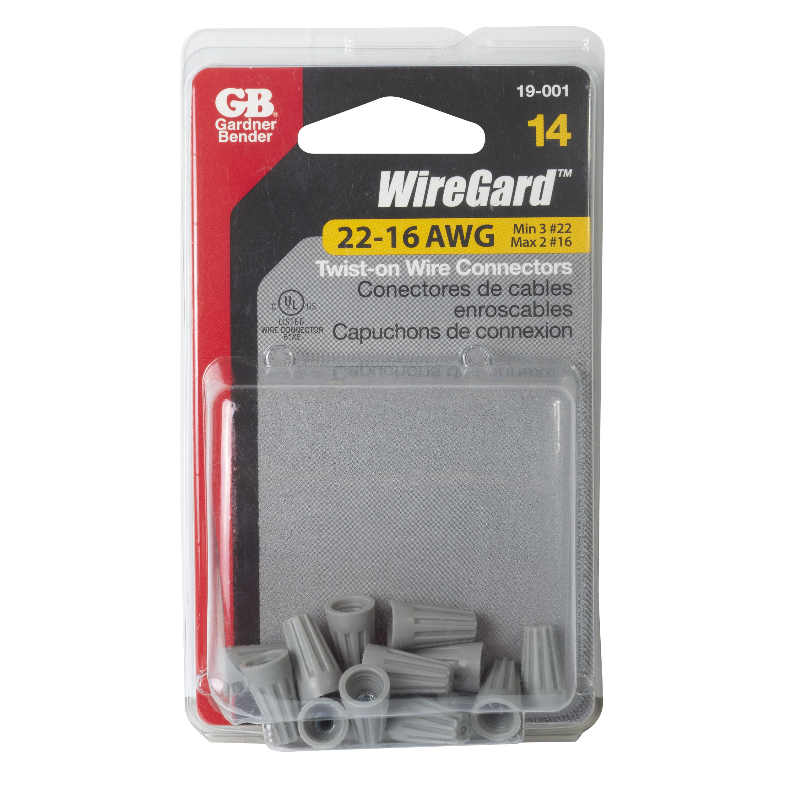WireGard High Performance Twist-on Wire Connector, Grey #22