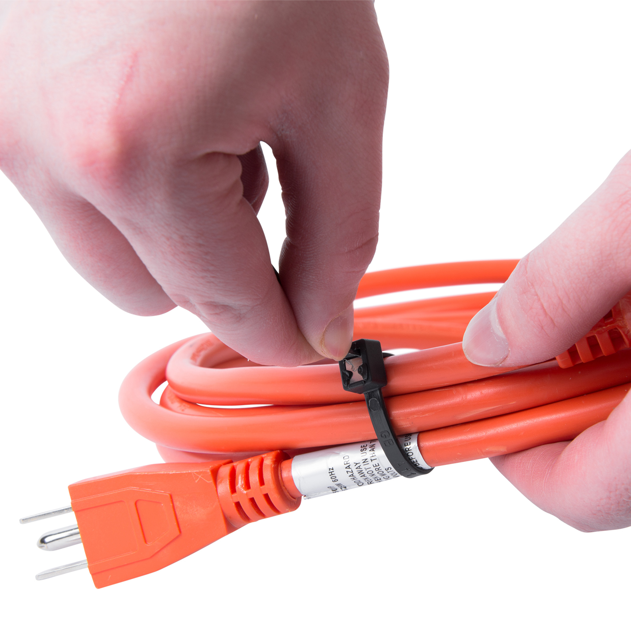 Cable Tie Self Cutting 8" 50lb; Black