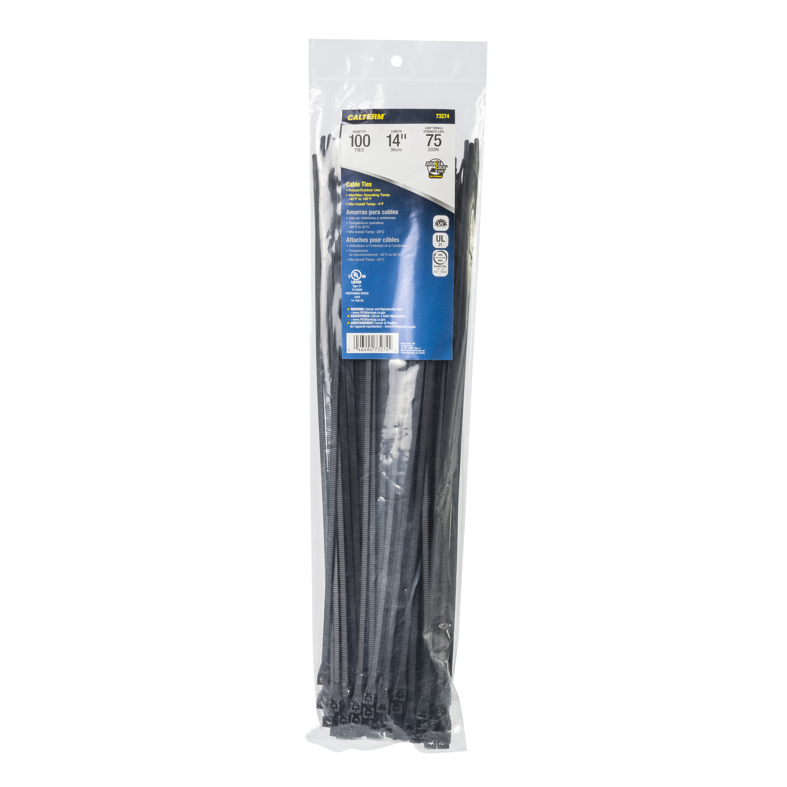 Cable Tie 14 75lb Black