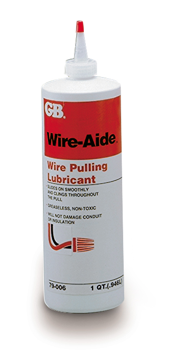 Wire-Aide Wire-Pulling Lubricant, Non-Toxic, Slick Waxy Formula, Suitable  for Fiber Optic Wire, 1 qt. Bottle
