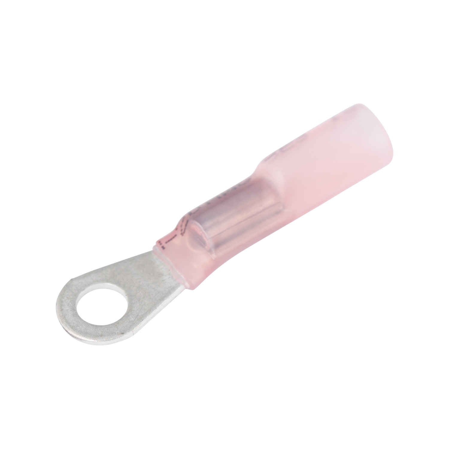 22 - 18 AWG, #10 Stud Size Red Heat-Shrink Ring Terminals (4-Pack) 22 - 18 AWG, #10 Stud Size Red Heat-Shrink Ring Terminals (4-Pack)