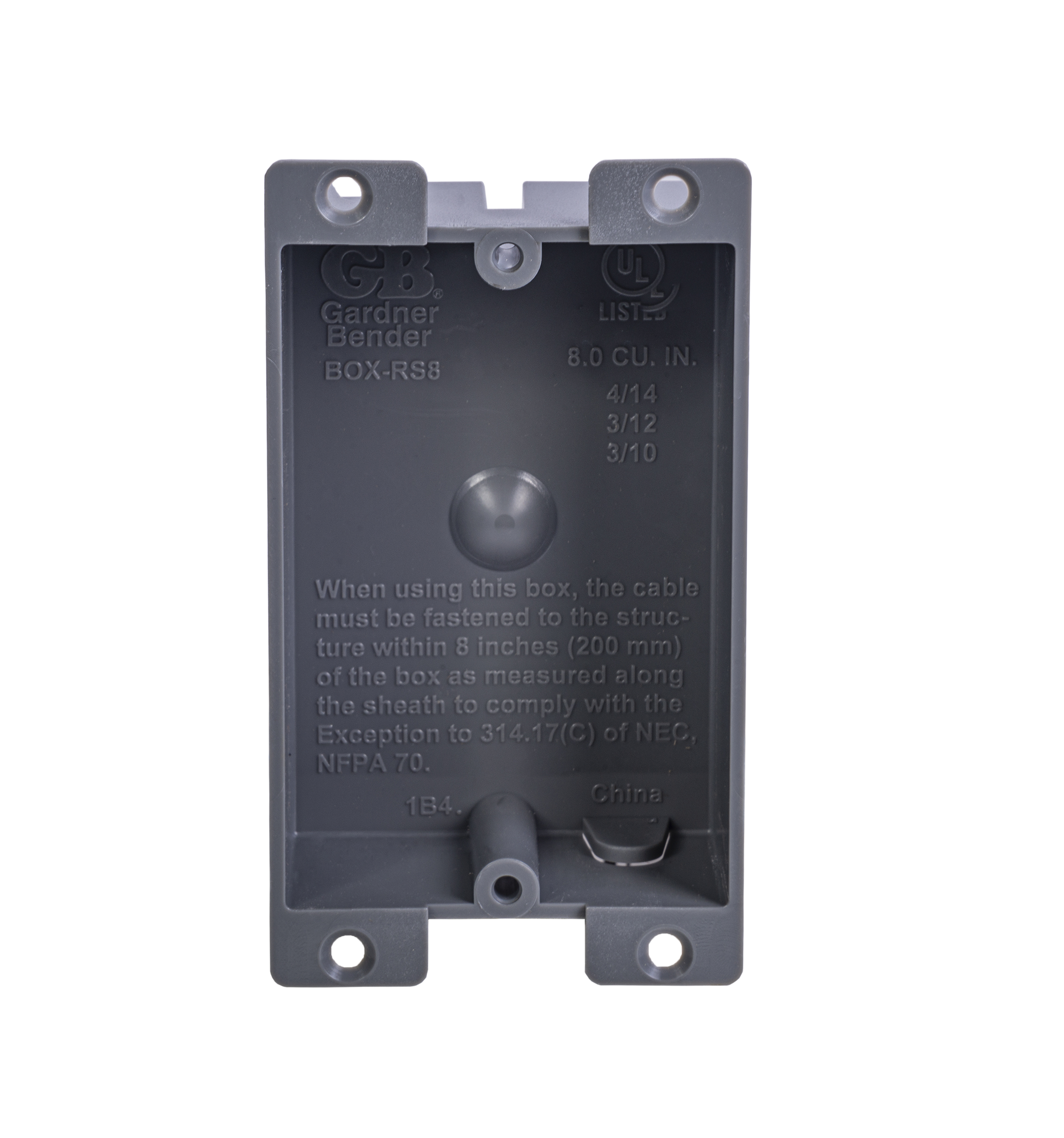 25-Pack 1-Gang PVC Old Work Electrical Box - 8 Cubic Inch, For Switches & Outlets