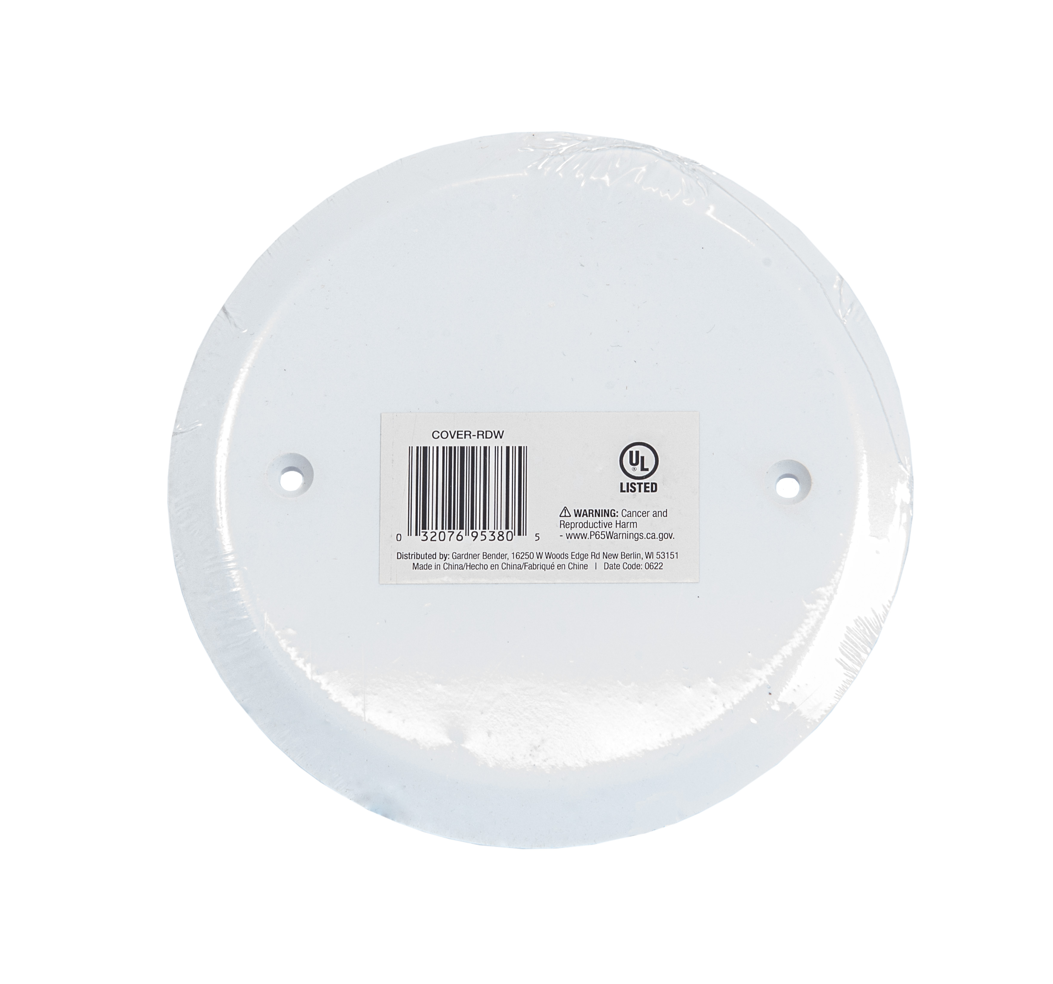 Round Electrical Box Cover White
