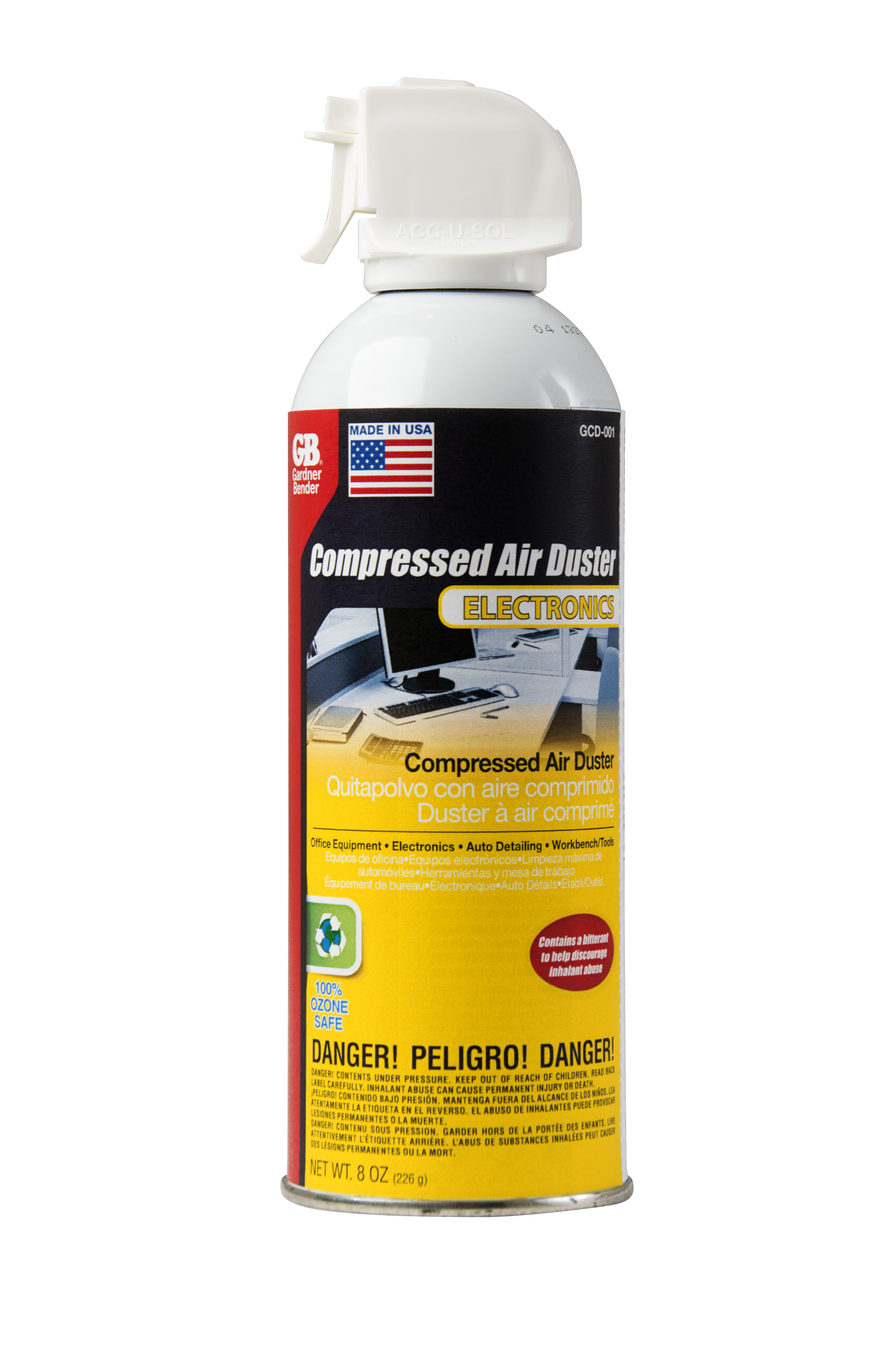 Compressed Air Duster, Cleans without Damaging Sensitive Equipment