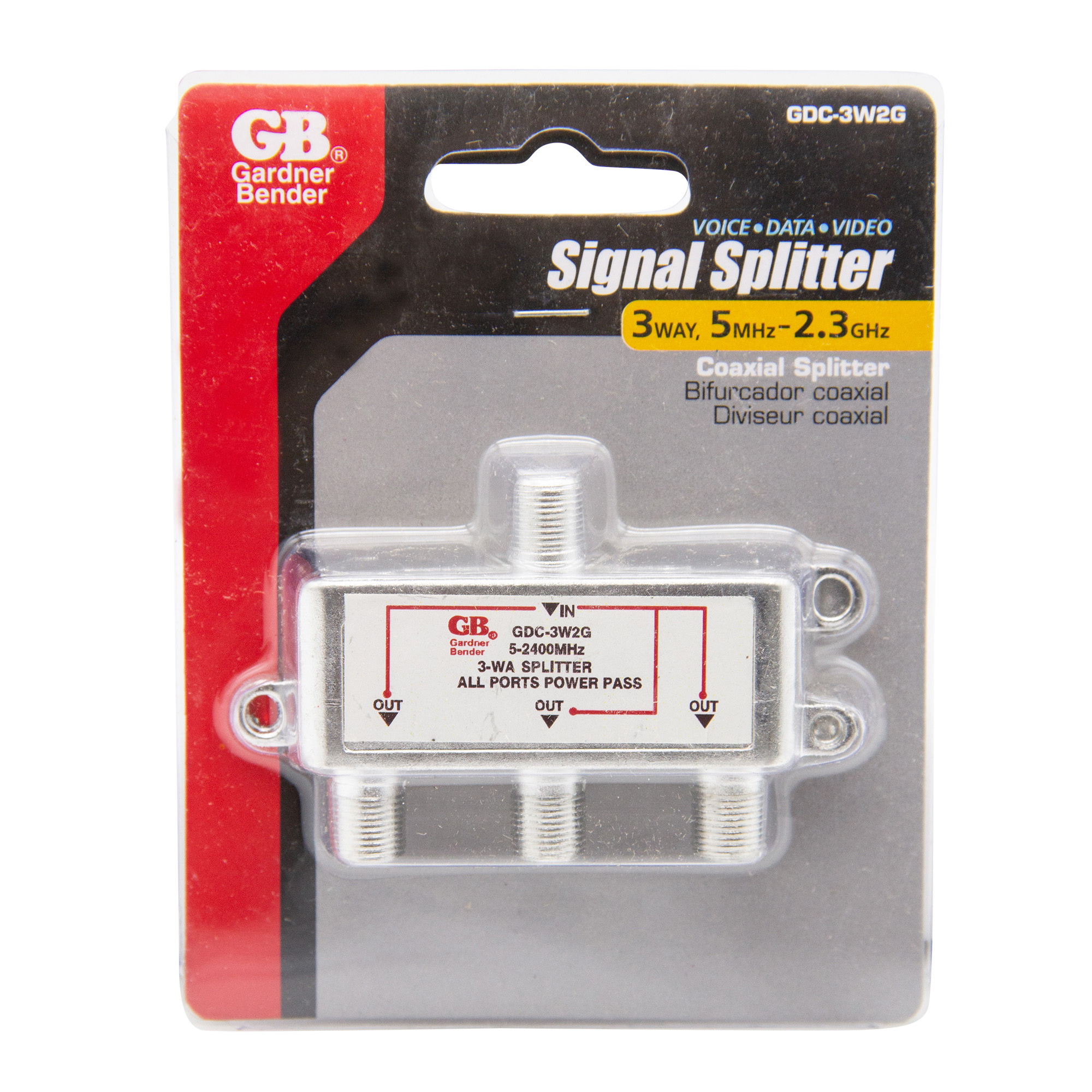 セール(SALE)開催中!ファッション通販 Splitter Satellite/Digital TV 5MHz-2.3GHz, 3-Way, 1/Pkg テレビチューナー