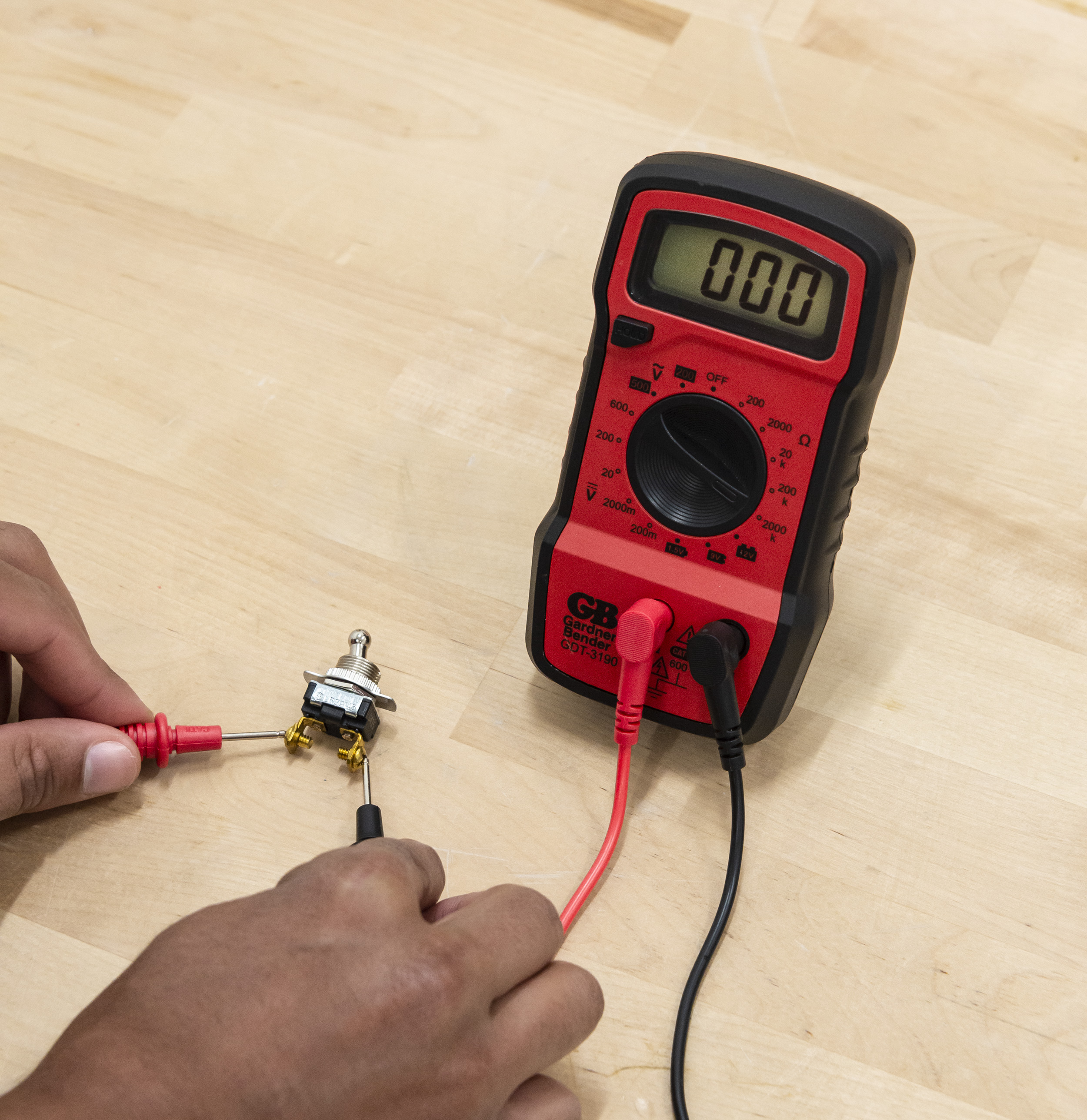 Gardner Bender GDT3190 Digital Multimeter, 4 Function, 16 Range, Tests
