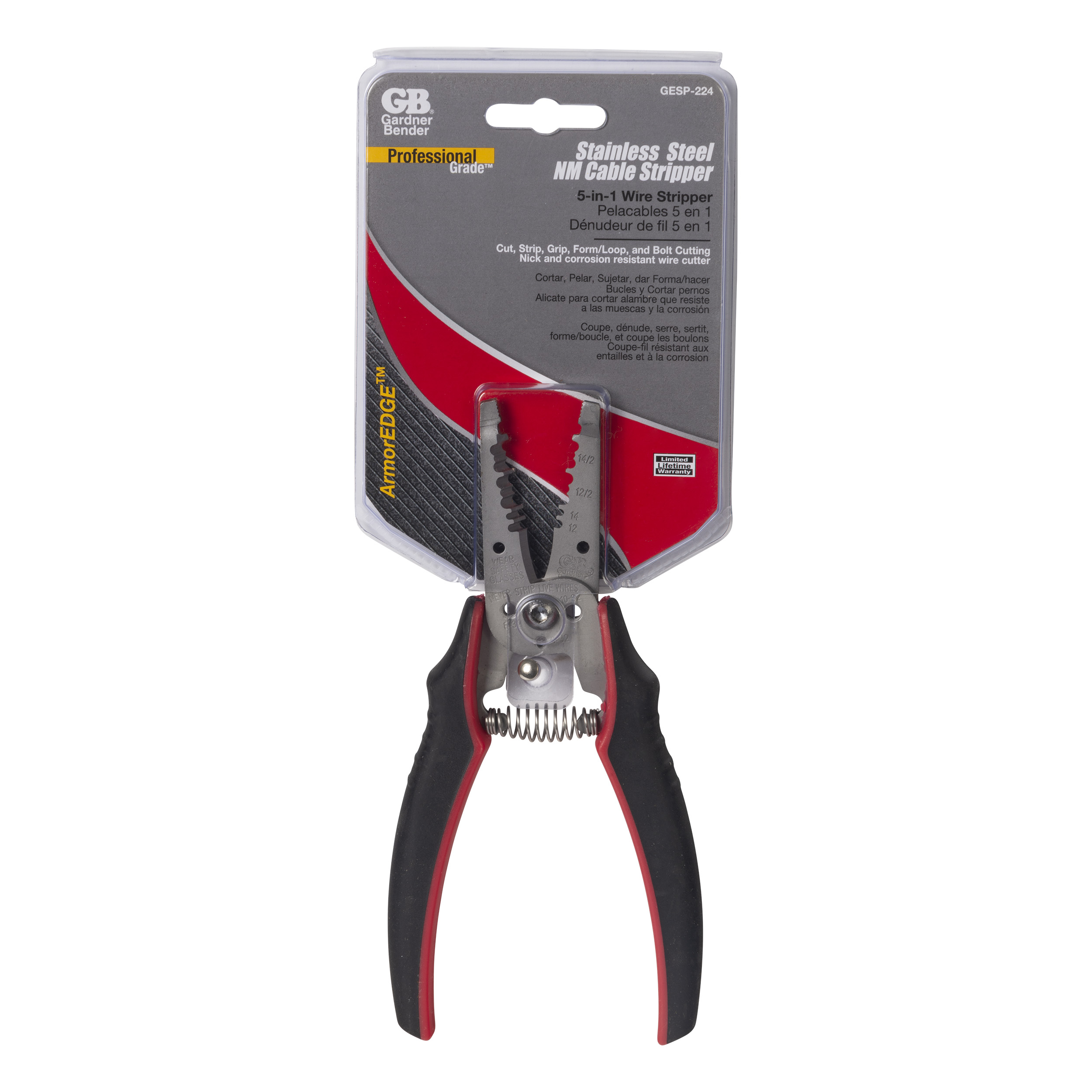 メタベルト Pro Grade ArmorEdge Cable Stripper, Stainless Steel, 7.25