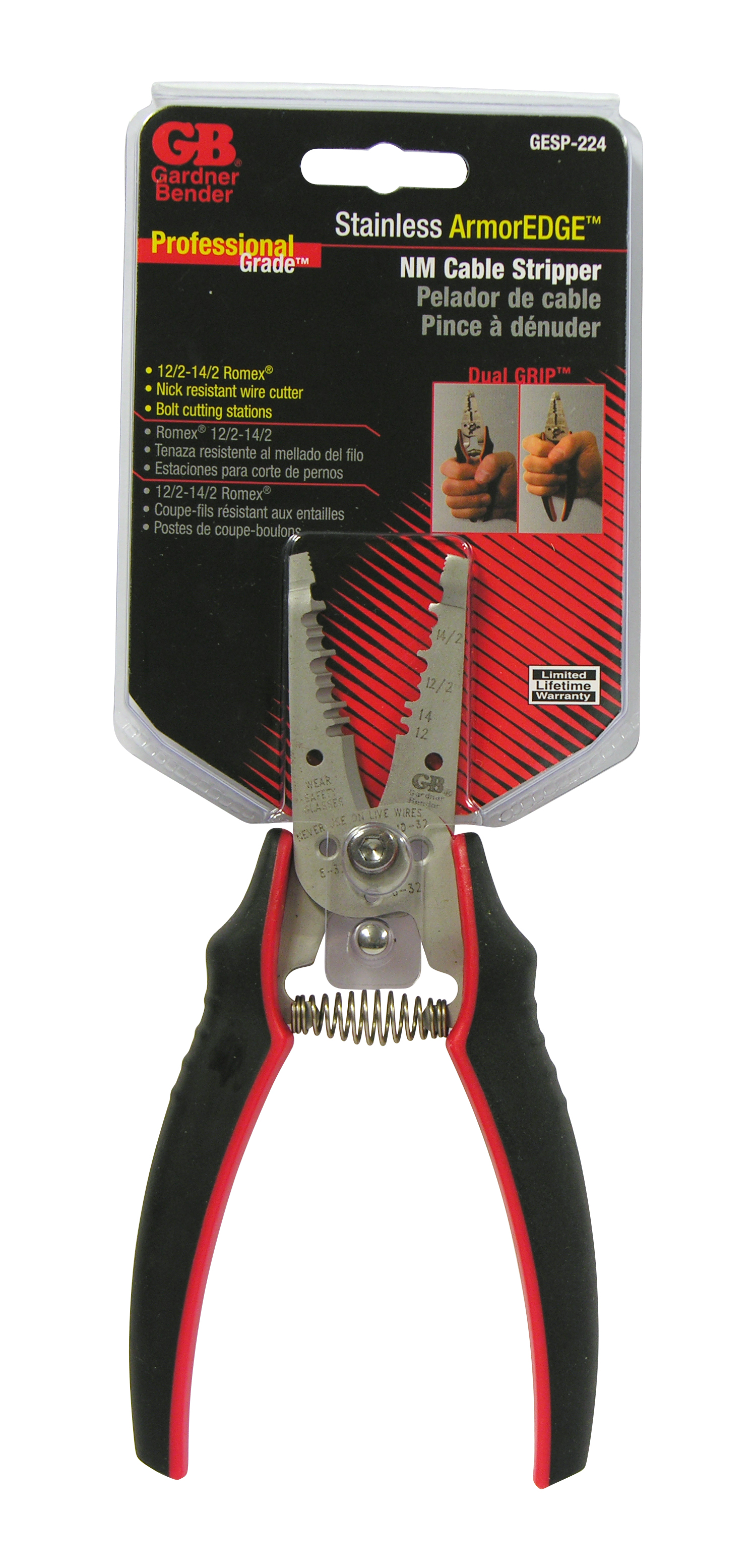 メタベルト Pro Grade ArmorEdge Cable Stripper, Stainless Steel, 7.25