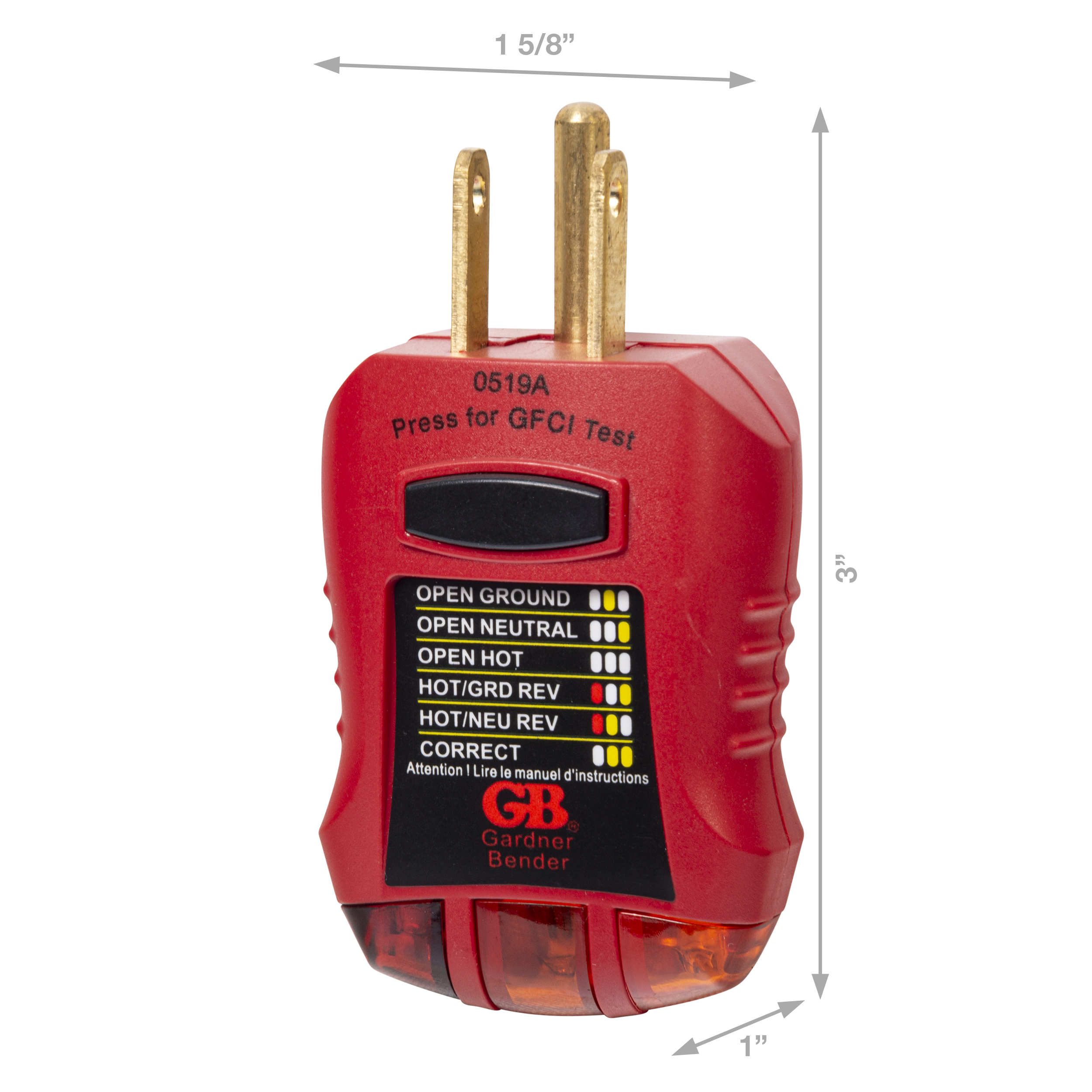 Gardner Bender Gfi-3501 GFCI Outlet Tester 120 VAC for sale online 