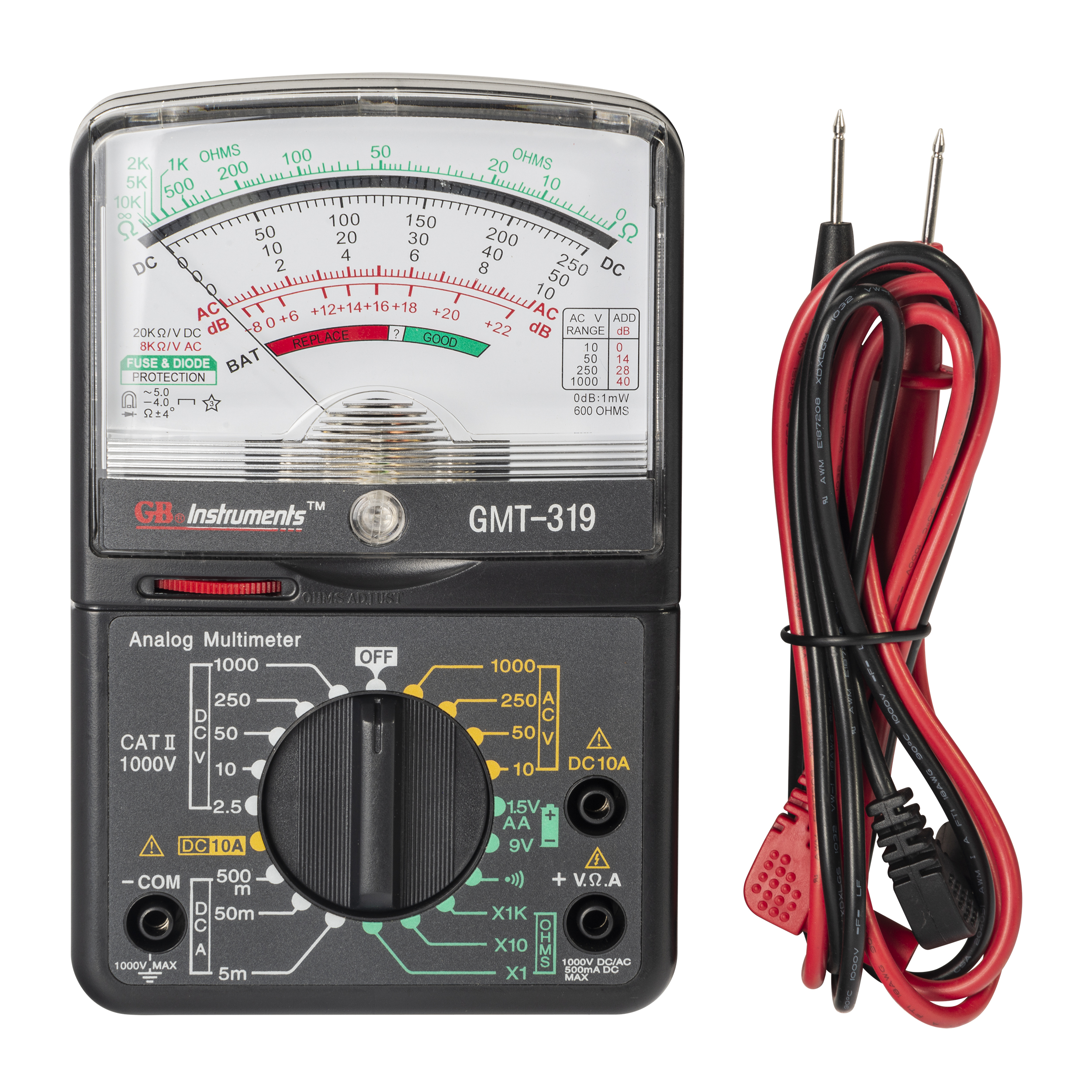 BENTL METTA Mサイズ Gardner Bender GMT-319 Analog Multimeter, 7 Func, 19 Range, AC/DC