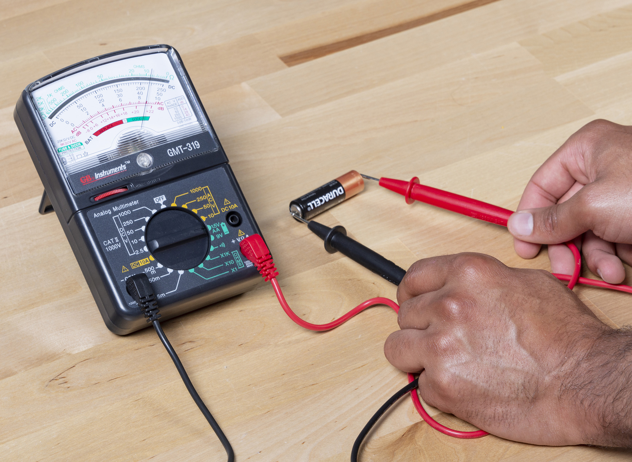 Gardner Bender GMT-319 Analog Multimeter, 7 Func, 19 Range, AC/DC