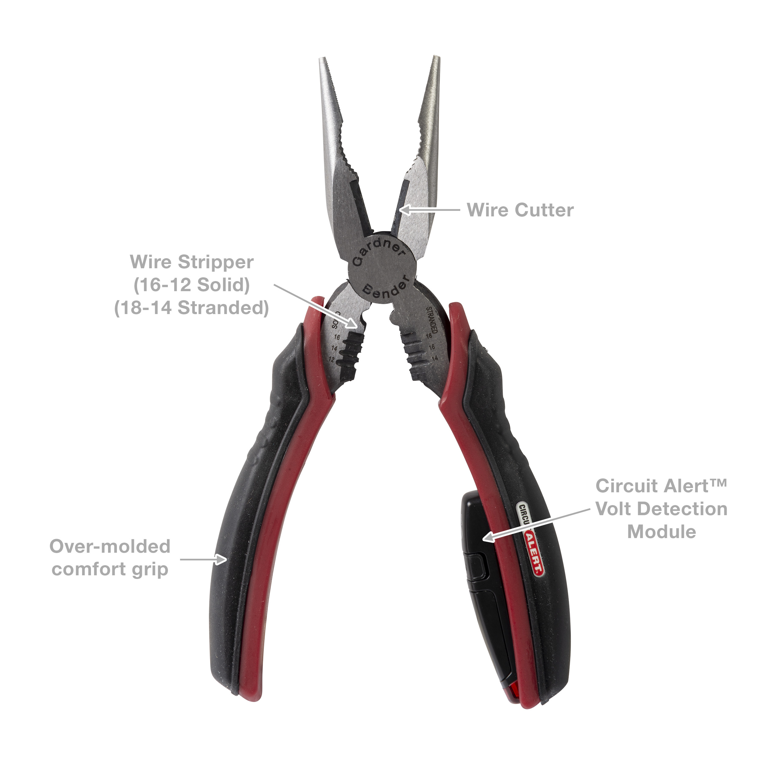 Circuit Alert Voltage Sensing Long Nose Pliers