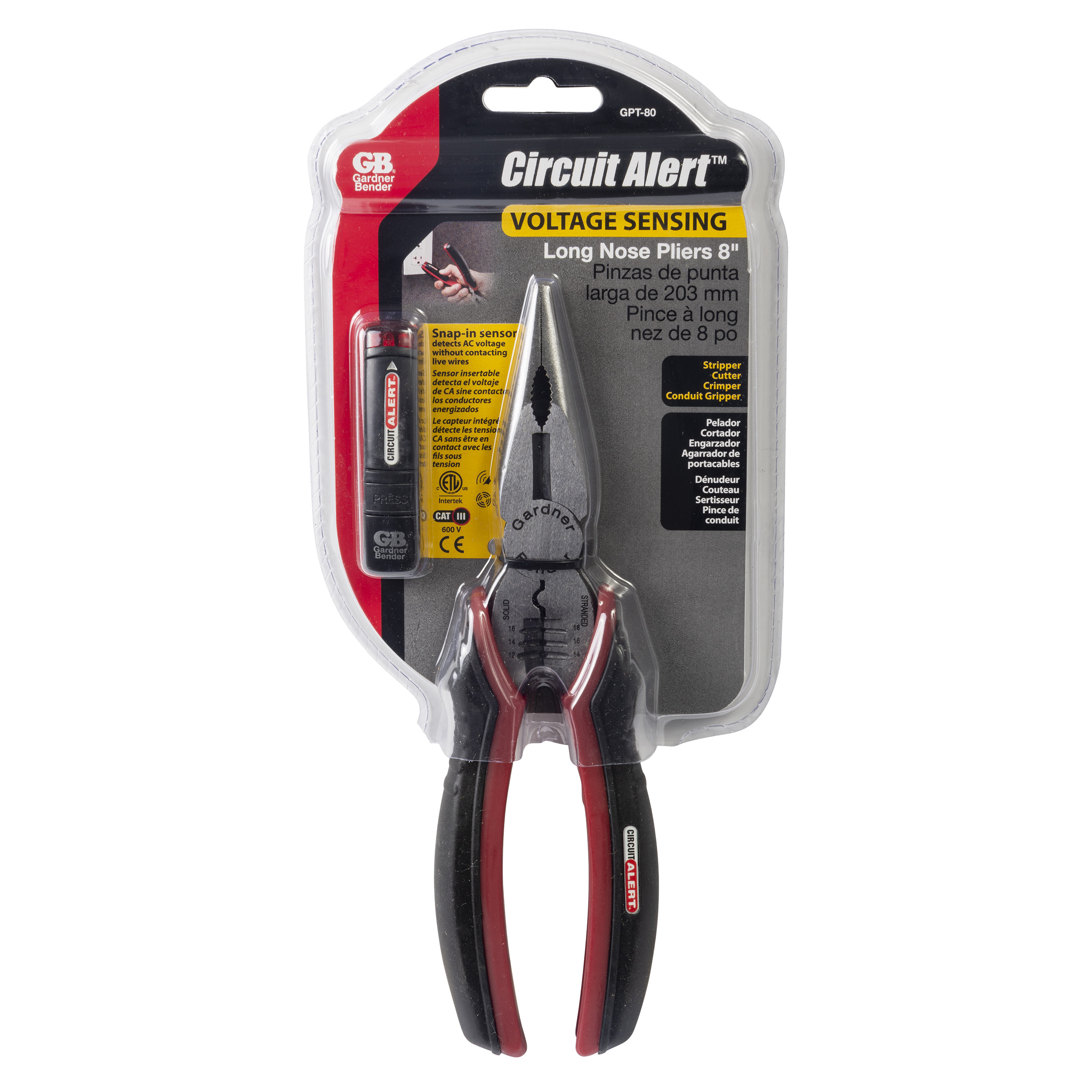 Circuit Alert Voltage Sensing Long Nose Pliers