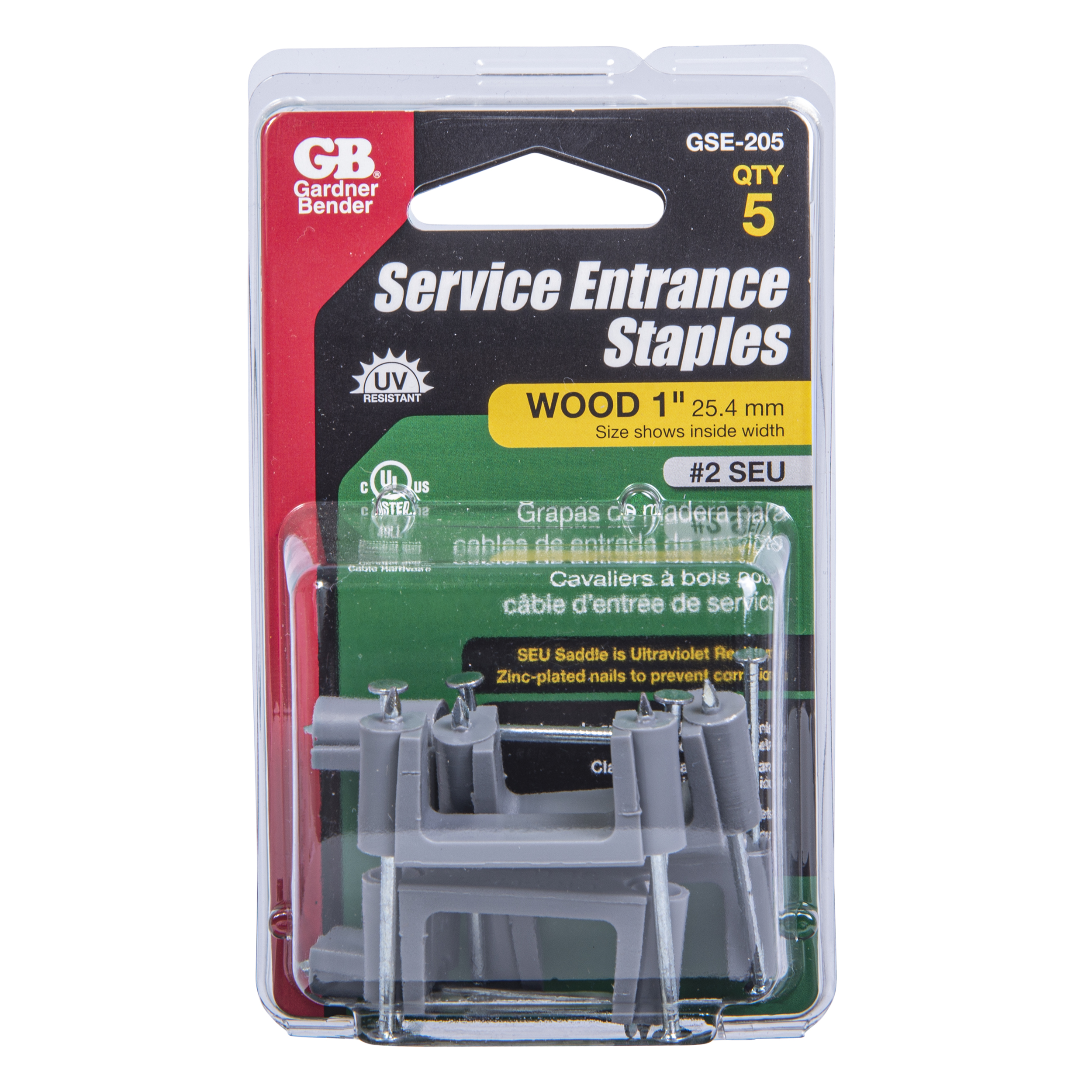 Gray Plastic Service Entrance Cable Straps for 2 SER Cable (5Pack)