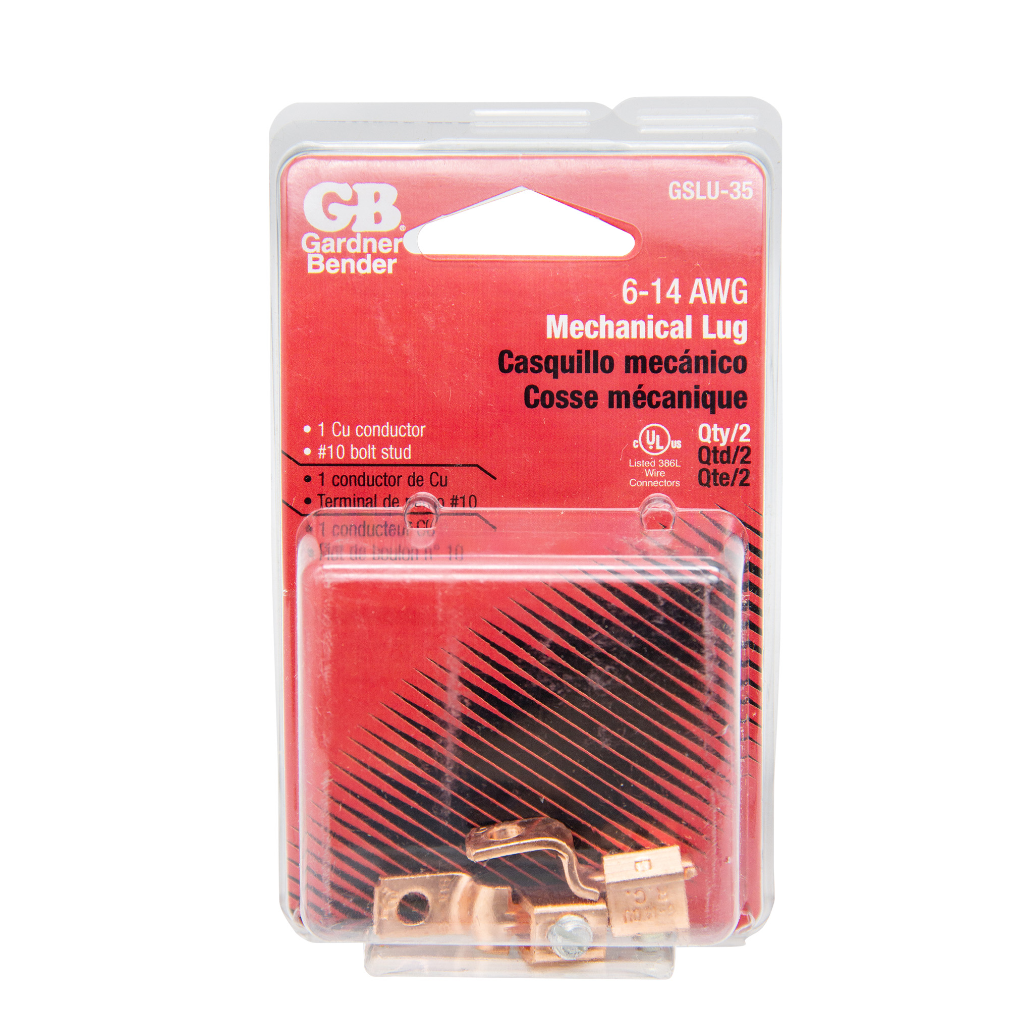 Lug Mechanical Copper #10 Stud 14-6 AWG