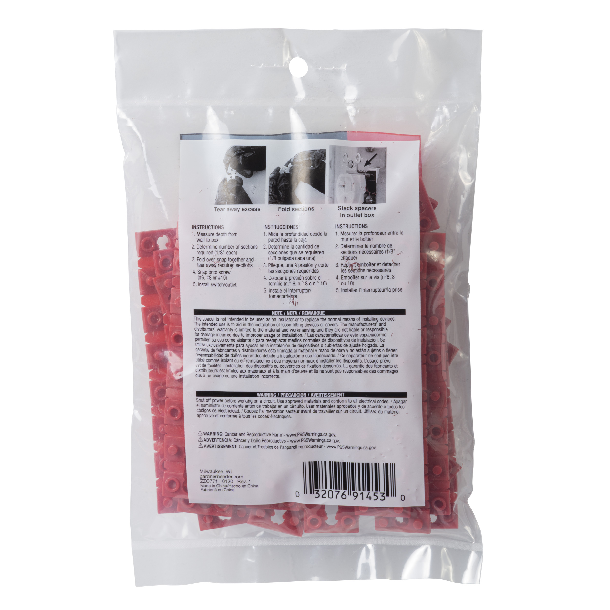 Electrical Box Twist-Apart Spacers (24-Pack)