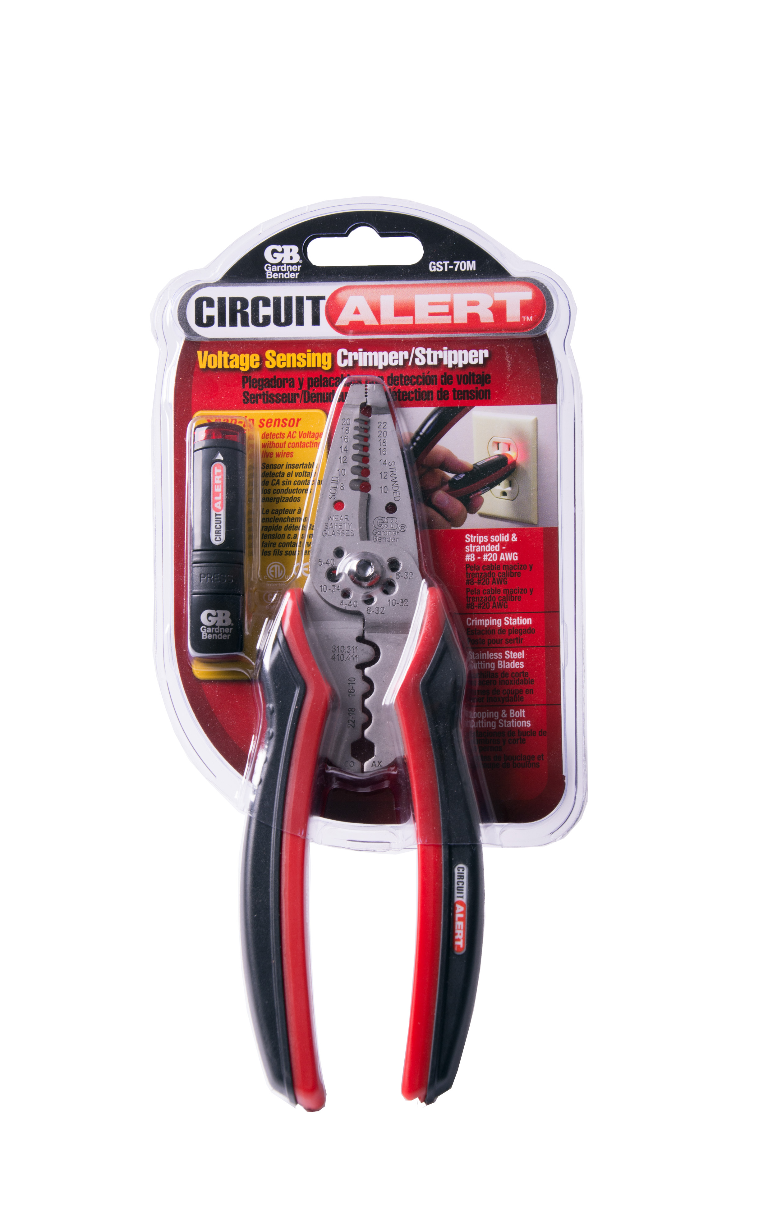 Circuit Alert, Multi-Tool Strips, Crimps, and Cuts, 8-20 AWG