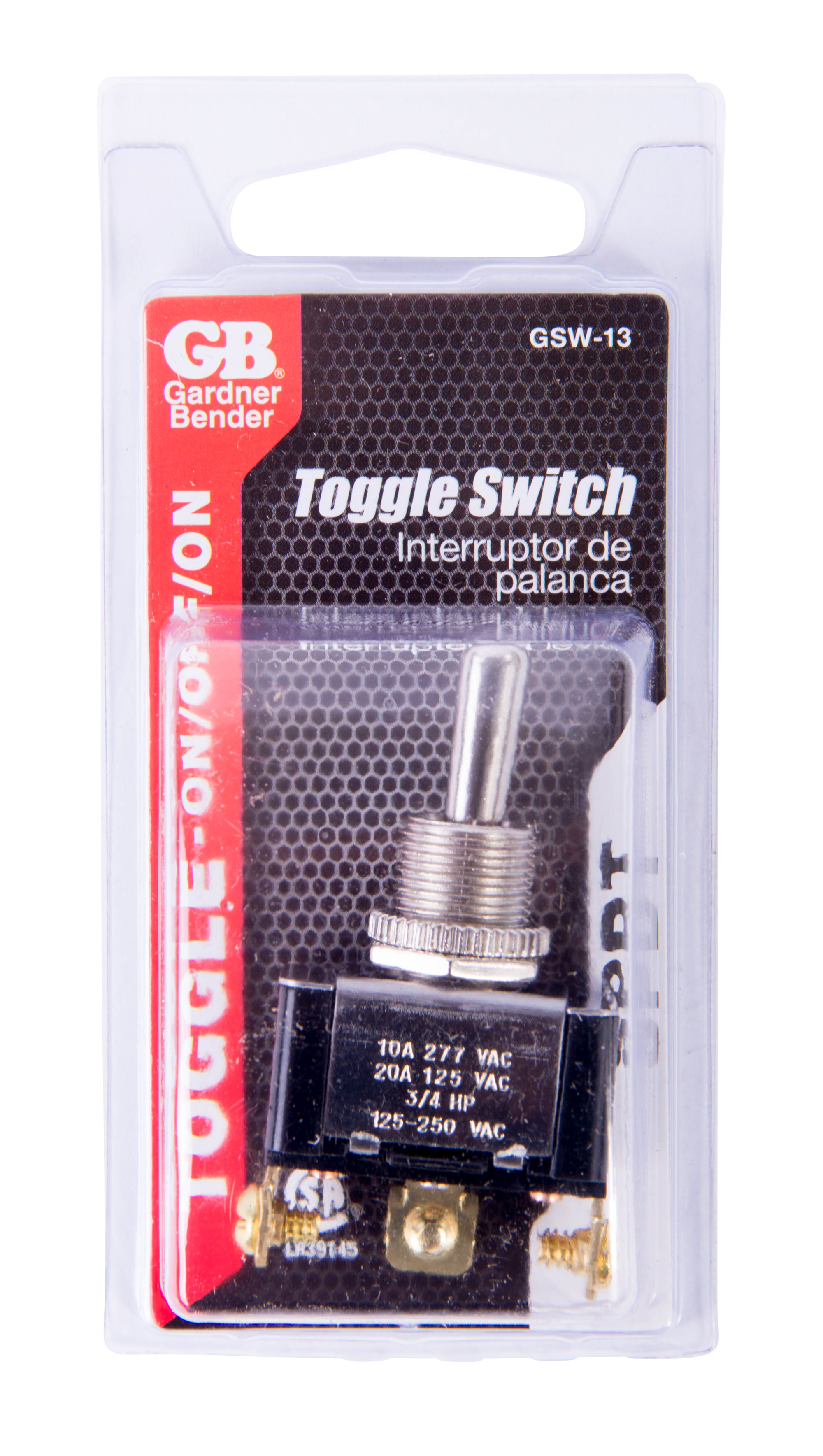 GARDNER BENDER 10 A 277 V AC 20 A 125 V AC DPDT Toggle Switch GSW-116 