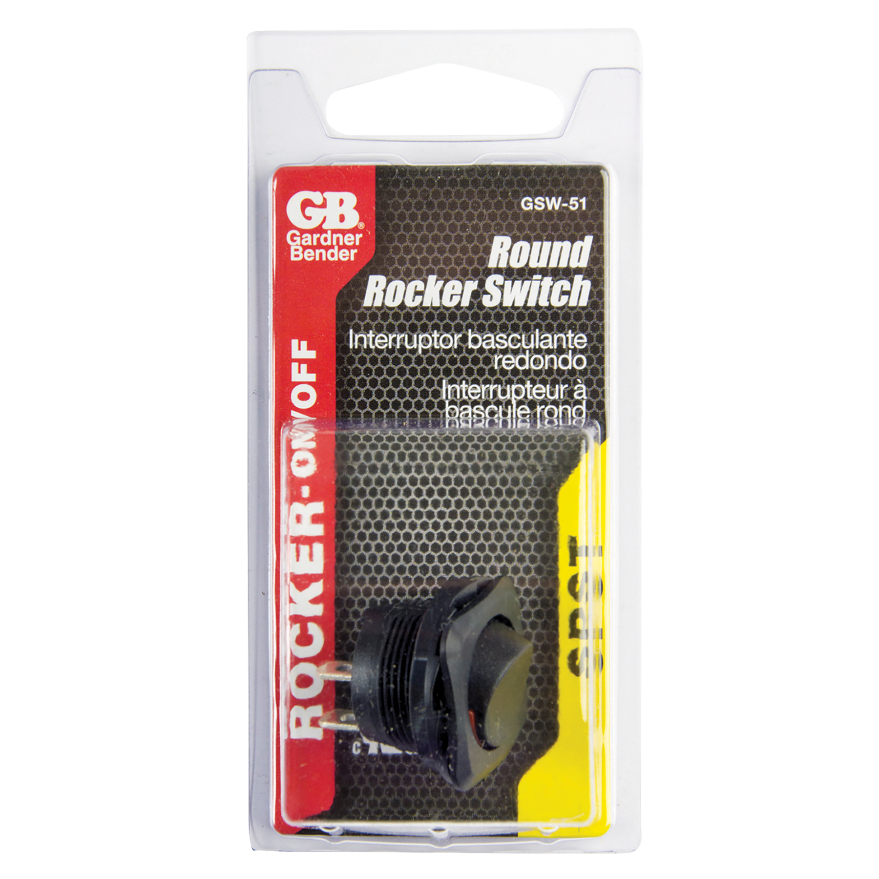 SPST OnOff Round Hole Rocker Switch