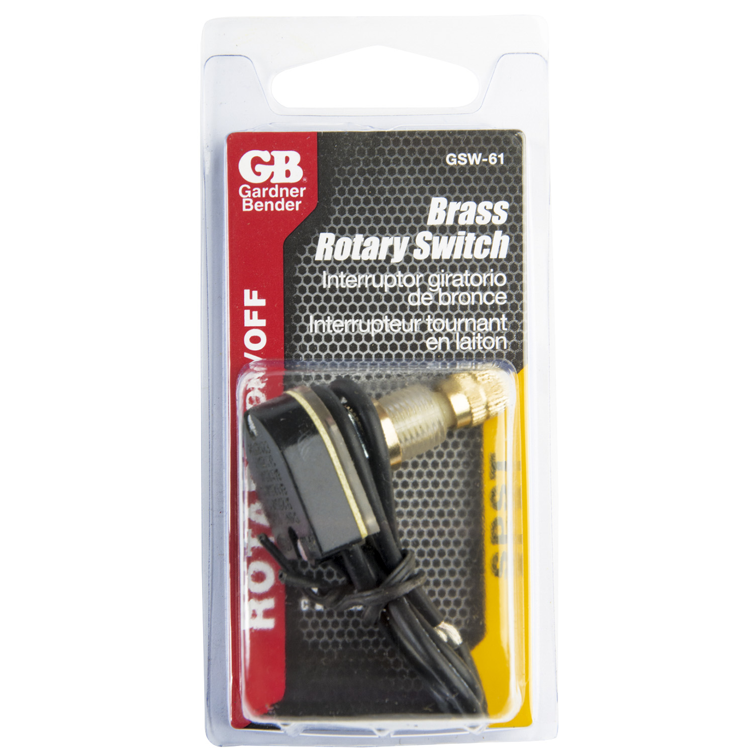 Gardner Bender GSW-69 Black Plastic Rotary Switch - SPST 6A 125V On/Off - ECM Industries
