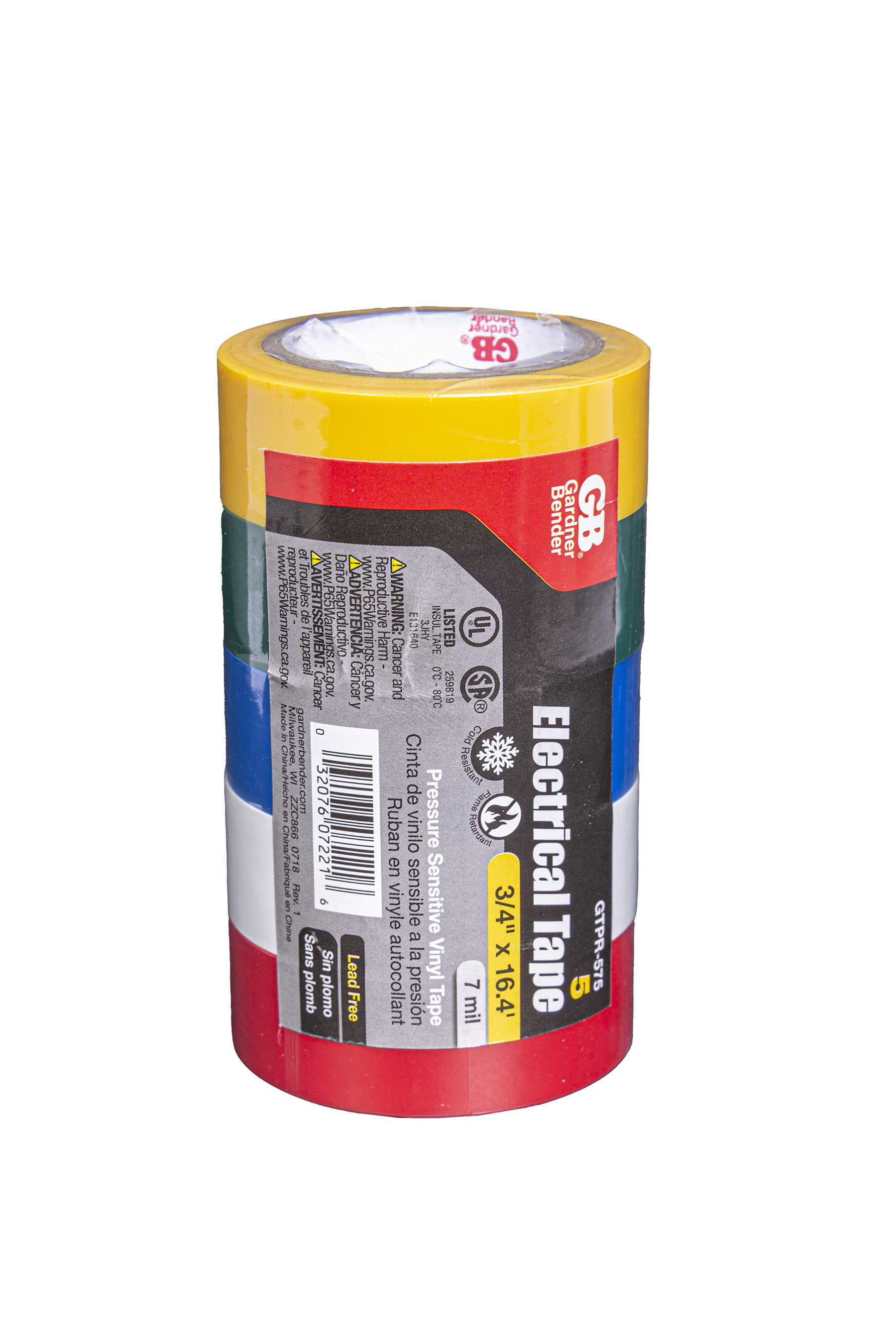 Electrical Tape 5 pack of assorted colors