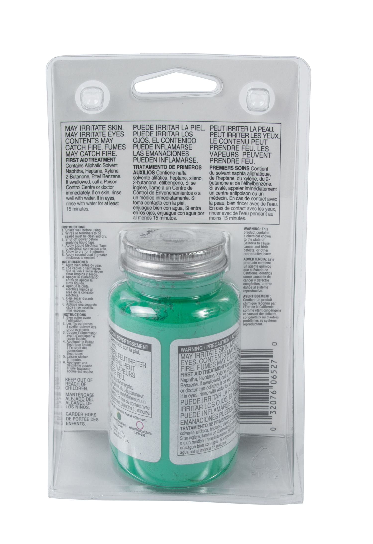 Liquid Electrical Tape, Waterproof Seal, All Indoor/Outdoor Uses, Includes Brush, Green, 4oz, 1/Jar