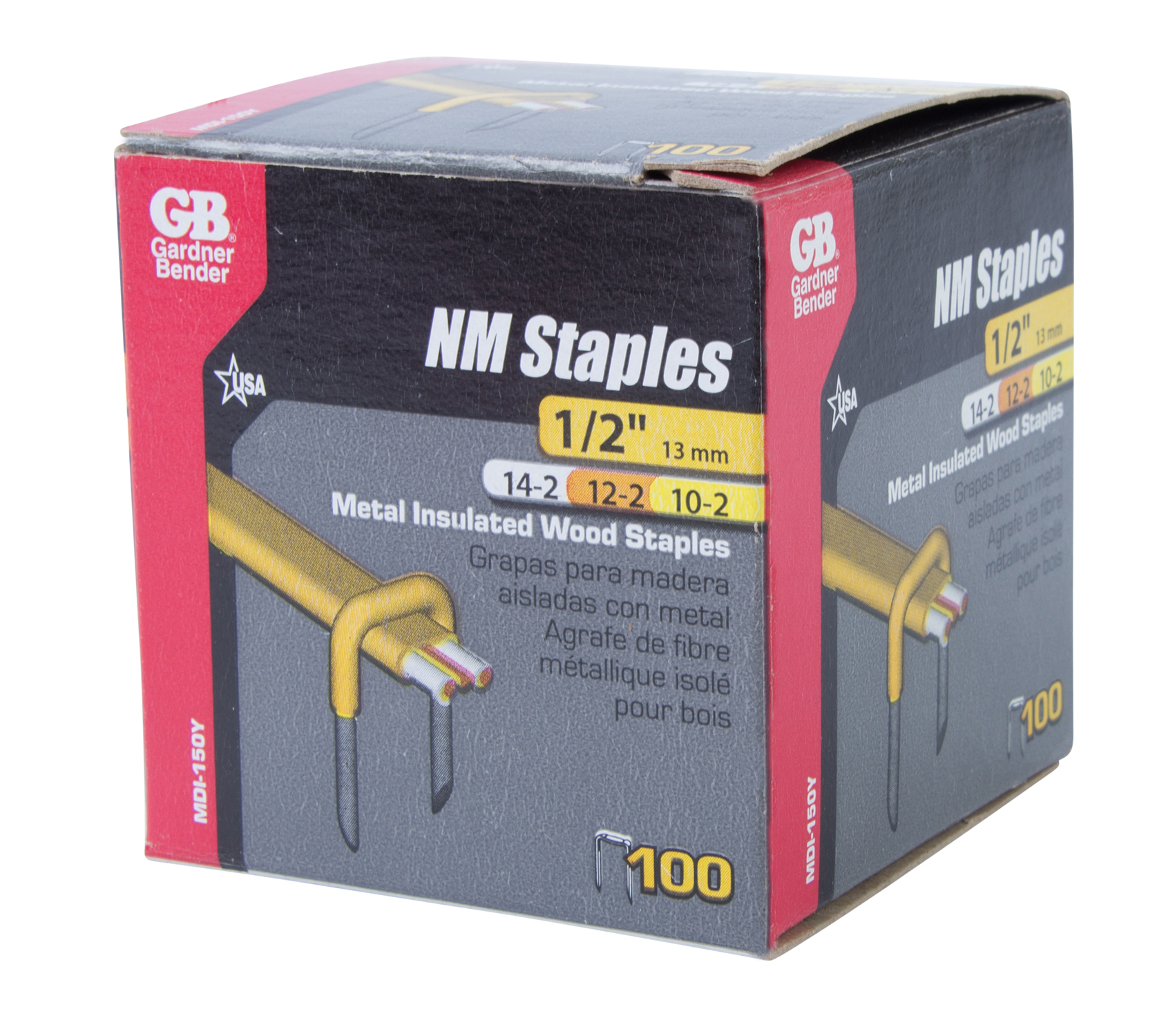 ort 1-2 150冊 1/2 in. (13 mm) Metal Staple, PVC Insulated, Secure 2 Cond