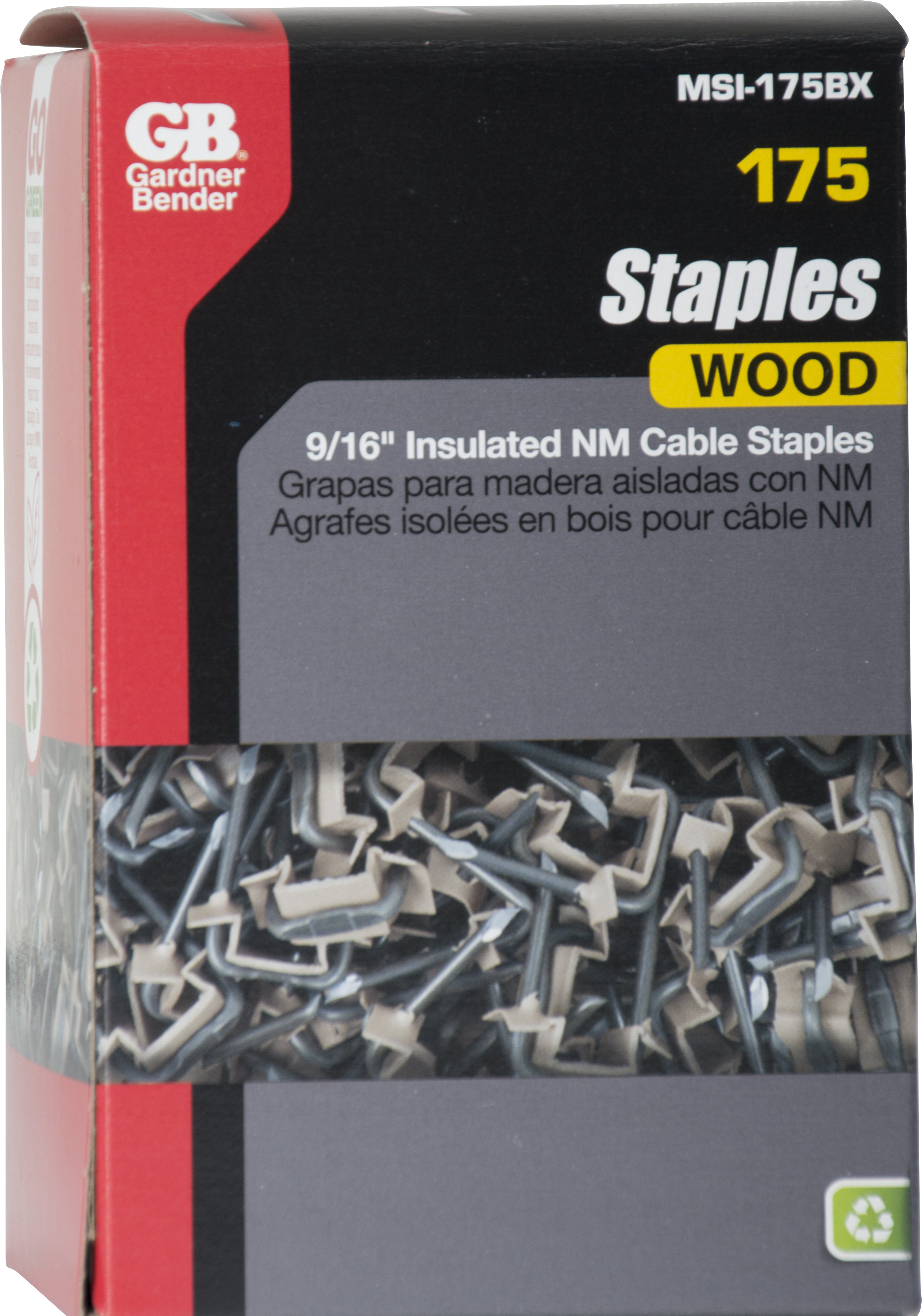 MS175 - Metal Staple 3 Cond 9/16 100/Box