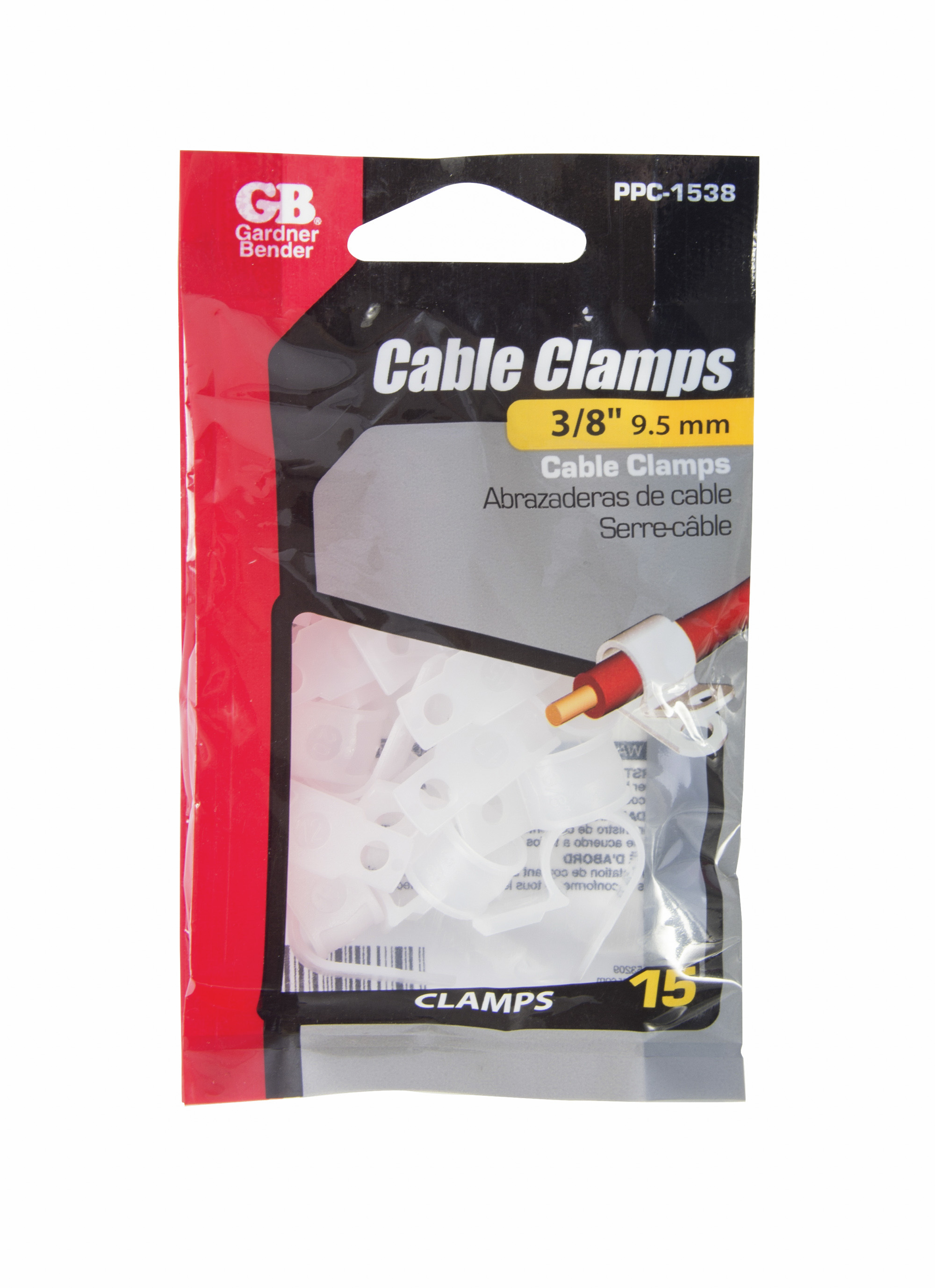 Plastic Cable Clamp, 3/8