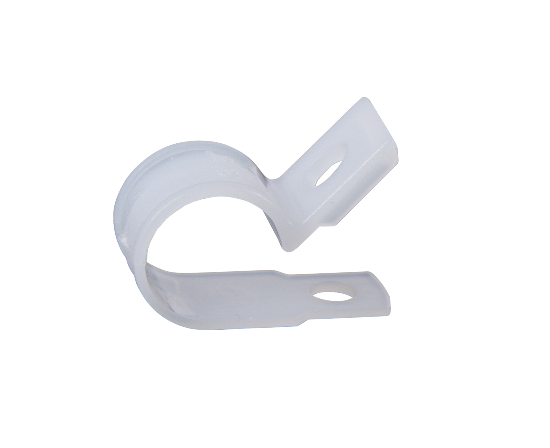 Plastic Cable Clamp, 1/2" Dia, Smooth Edge, Fast Install, Screw or Nail