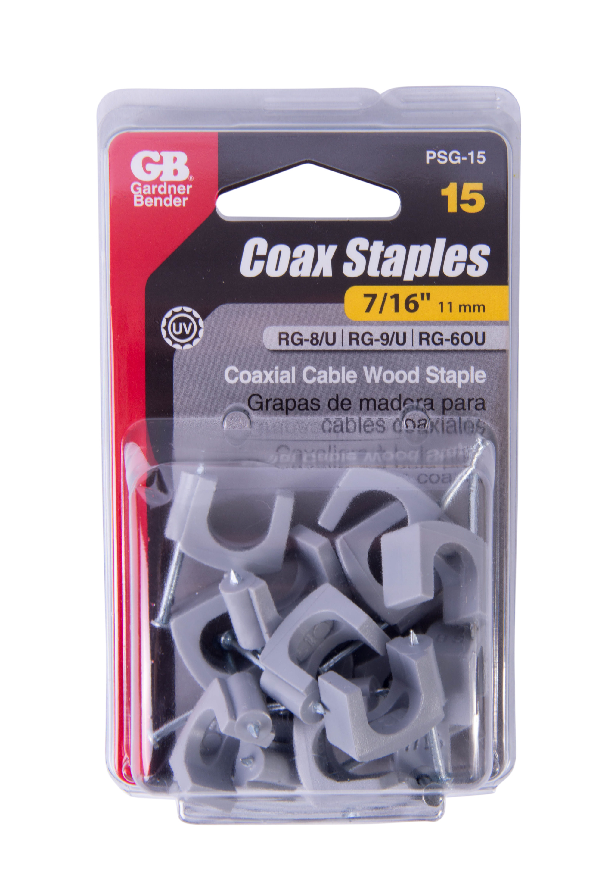 7/16 in. (11mm) Polyethylene Coaxial Cable Staple, Secures
