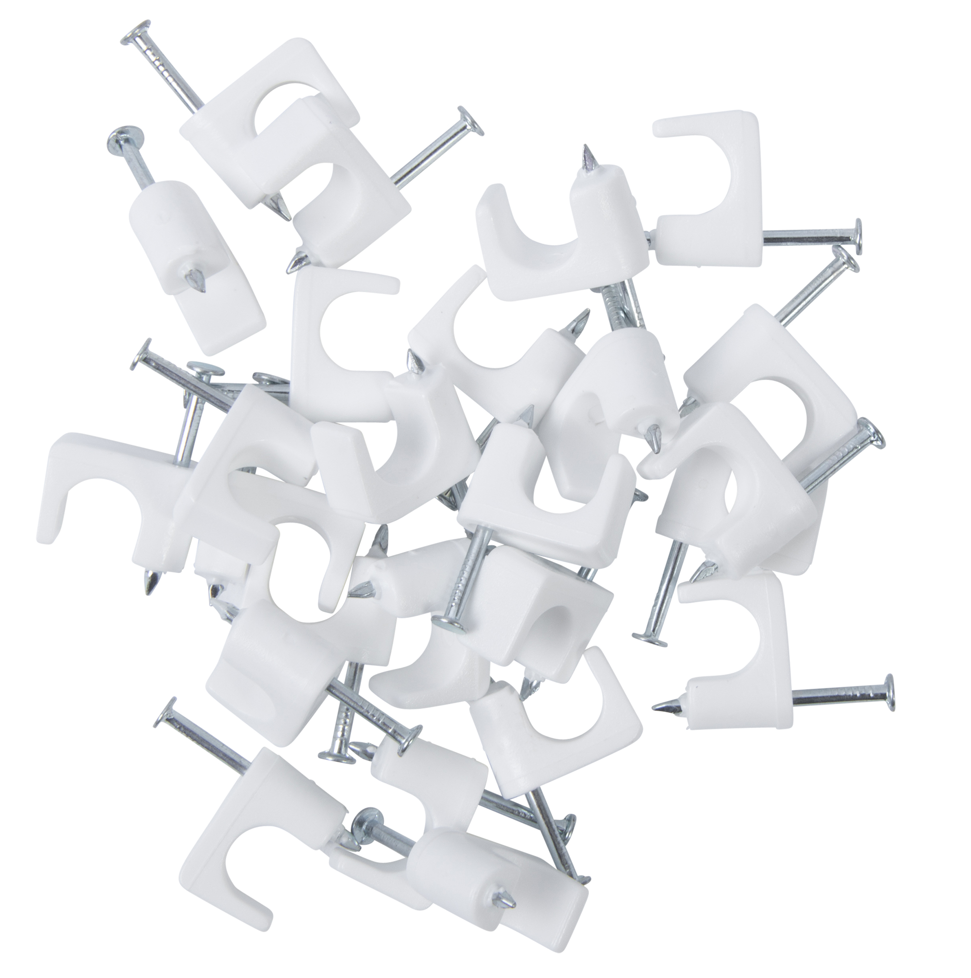 1/4 in. White Polyethylene Coaxial Staples (25-Pack)