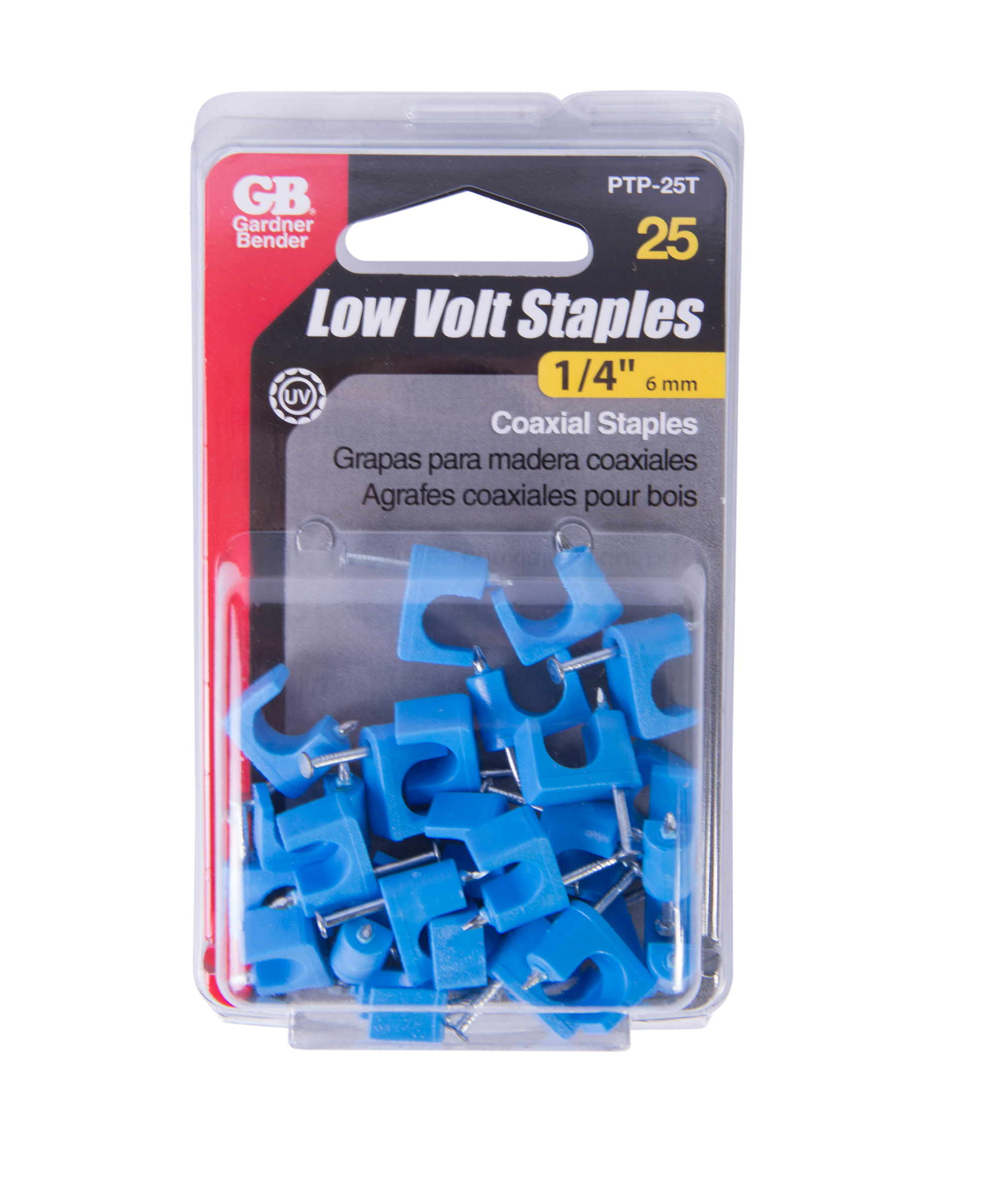 1/4 in. (6mm) Poly Data Cable Staple, Secure CAT3, CAT5 RJ11, RJ12