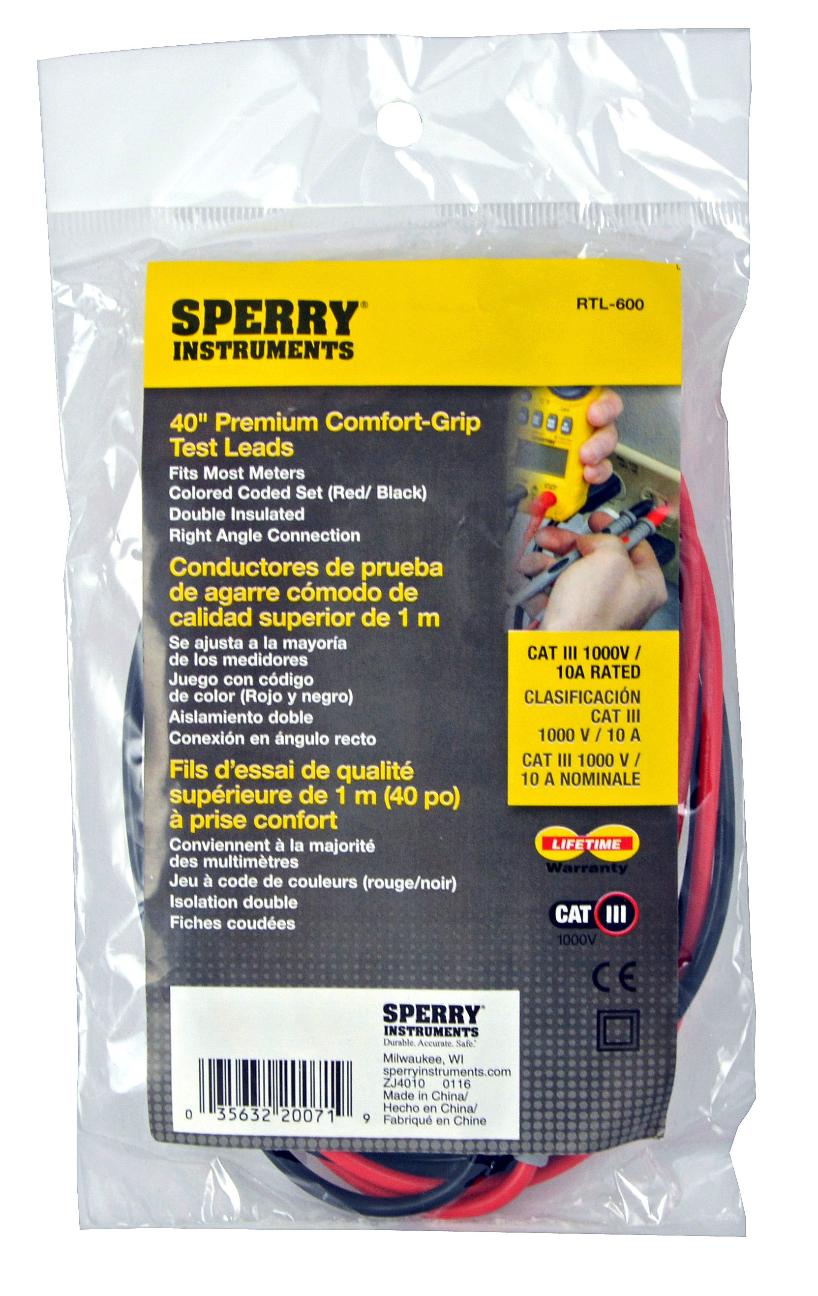 Heavy Duty Comfort Leads CAT 3 1000V Heavy Duty Comfort Leads CAT 3 1000V